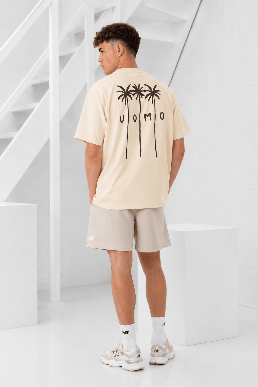 Palm T-shirt Heren Sand