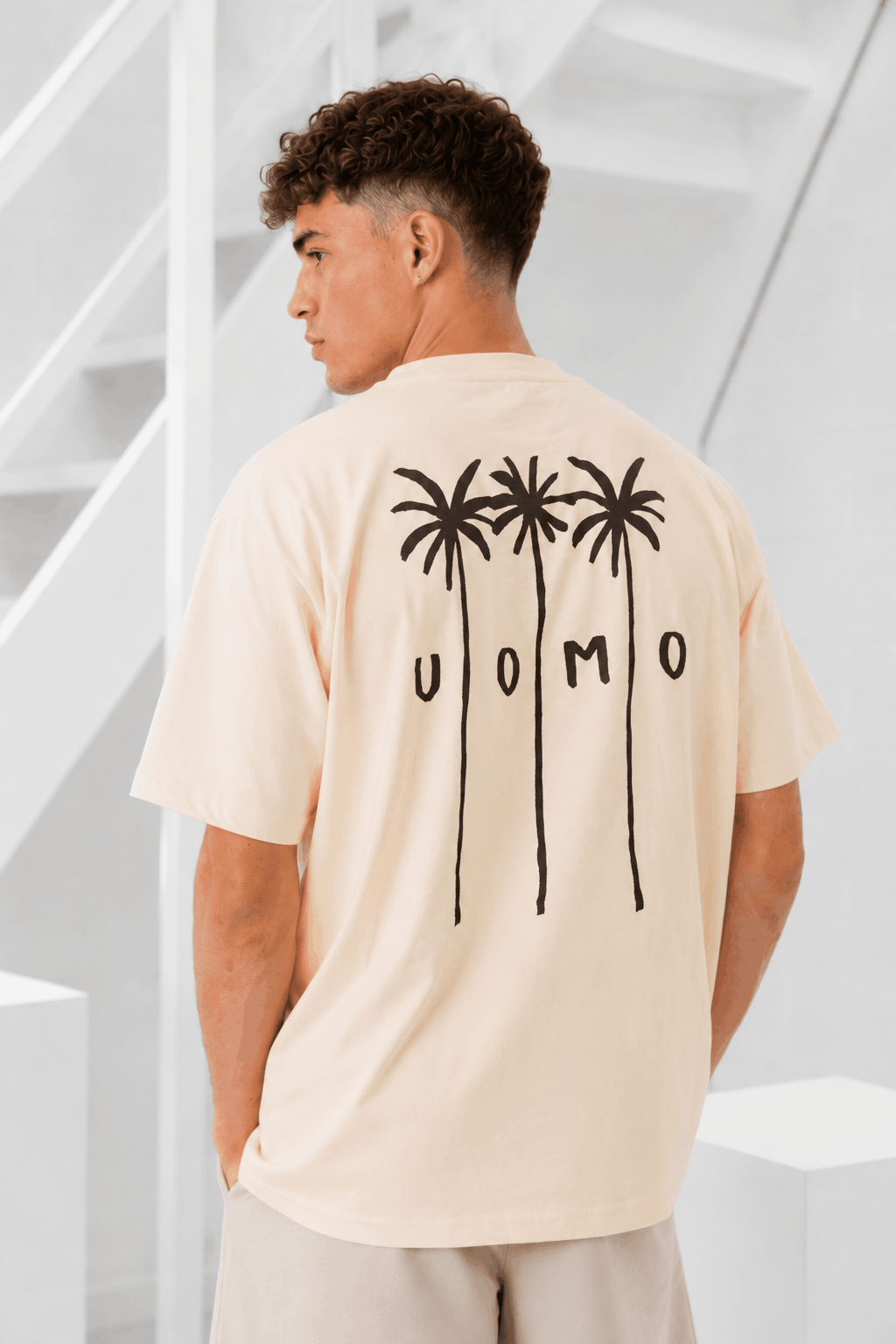 Palm T-shirt Heren Sand