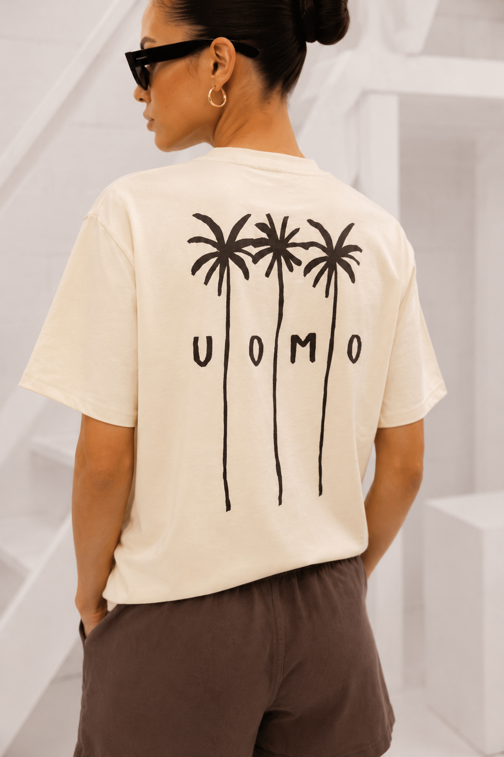 Palm T-shirt Men Sand