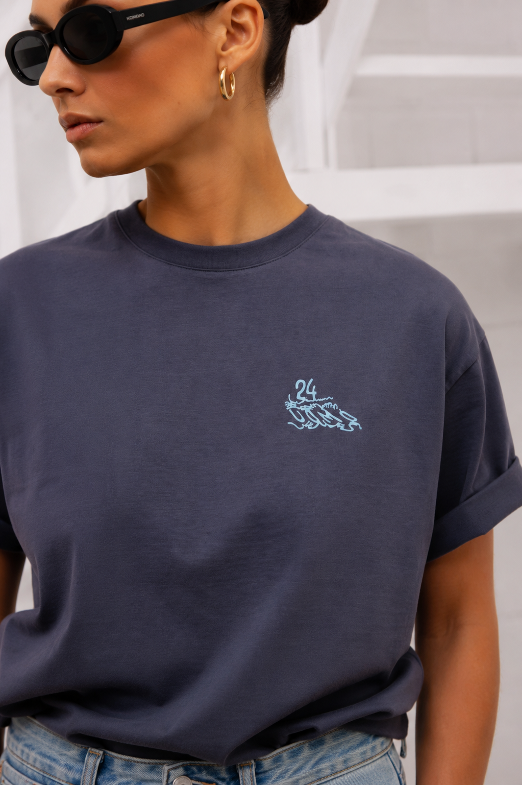 Surf T-shirt Dames Grijs