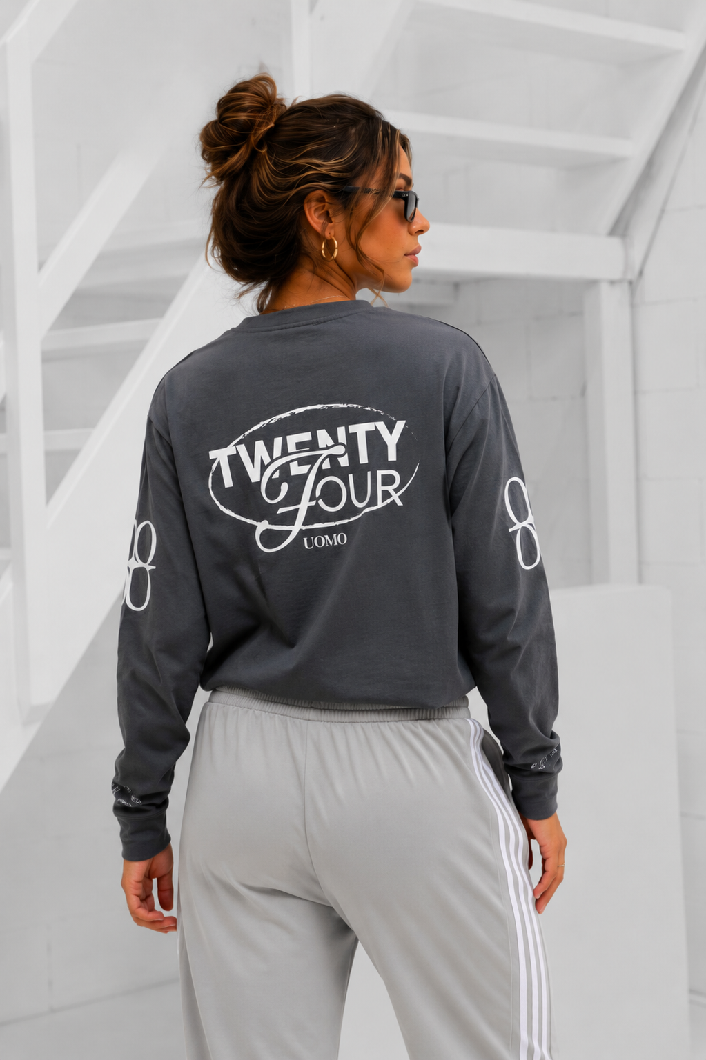 Signature Longsleeve Shirt Dames Donkergrijs