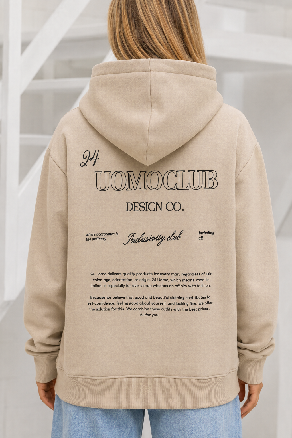 Club 3.0 Hoodie Dames Beige