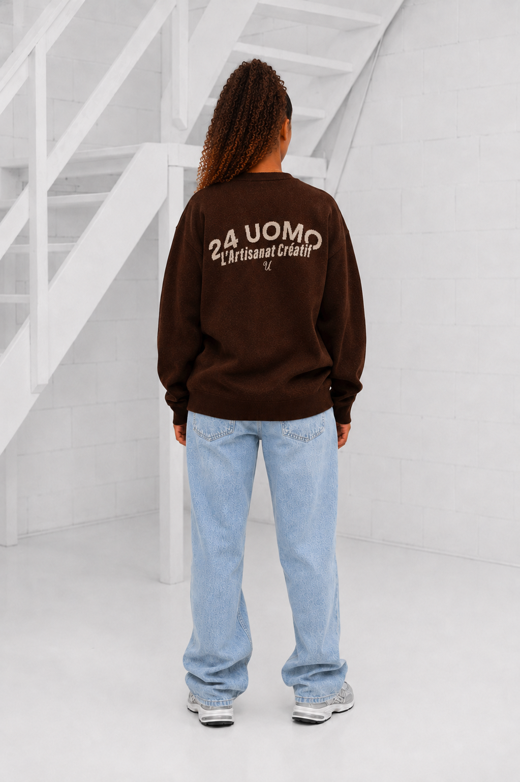 L'artisanat Creatif Knitted Sweater Dames Bruin