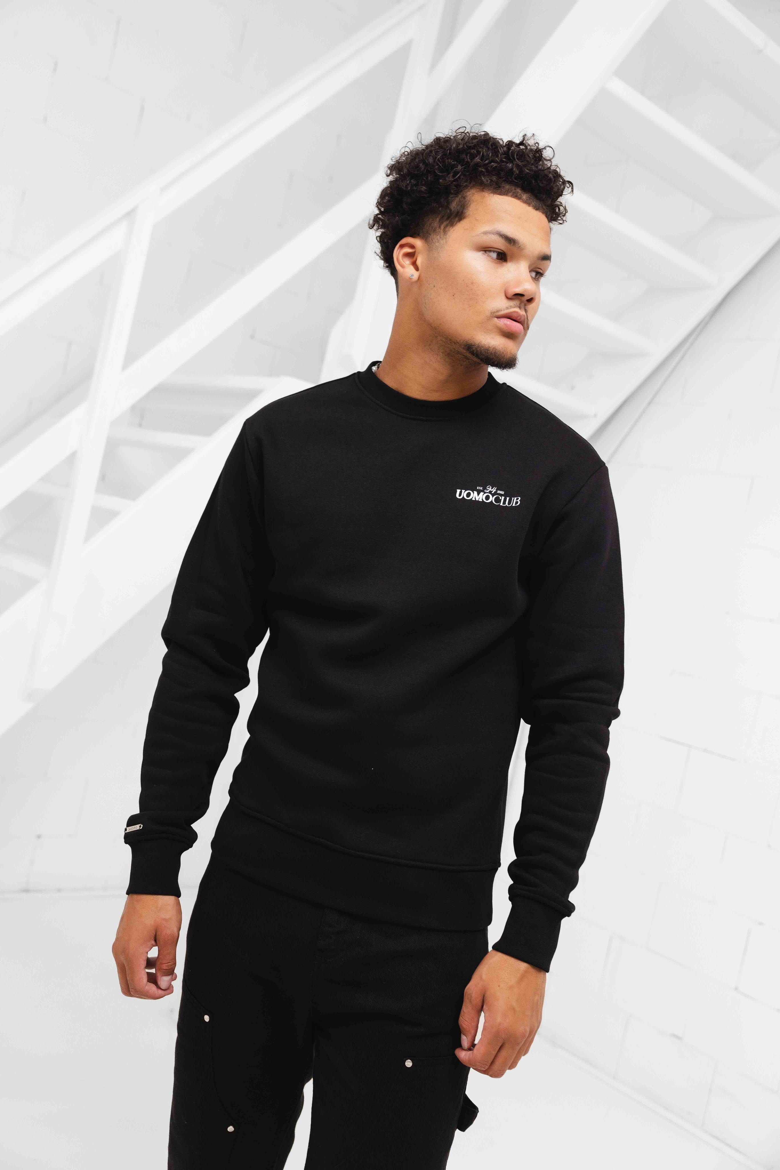 Club Crewneck Heren Zwart