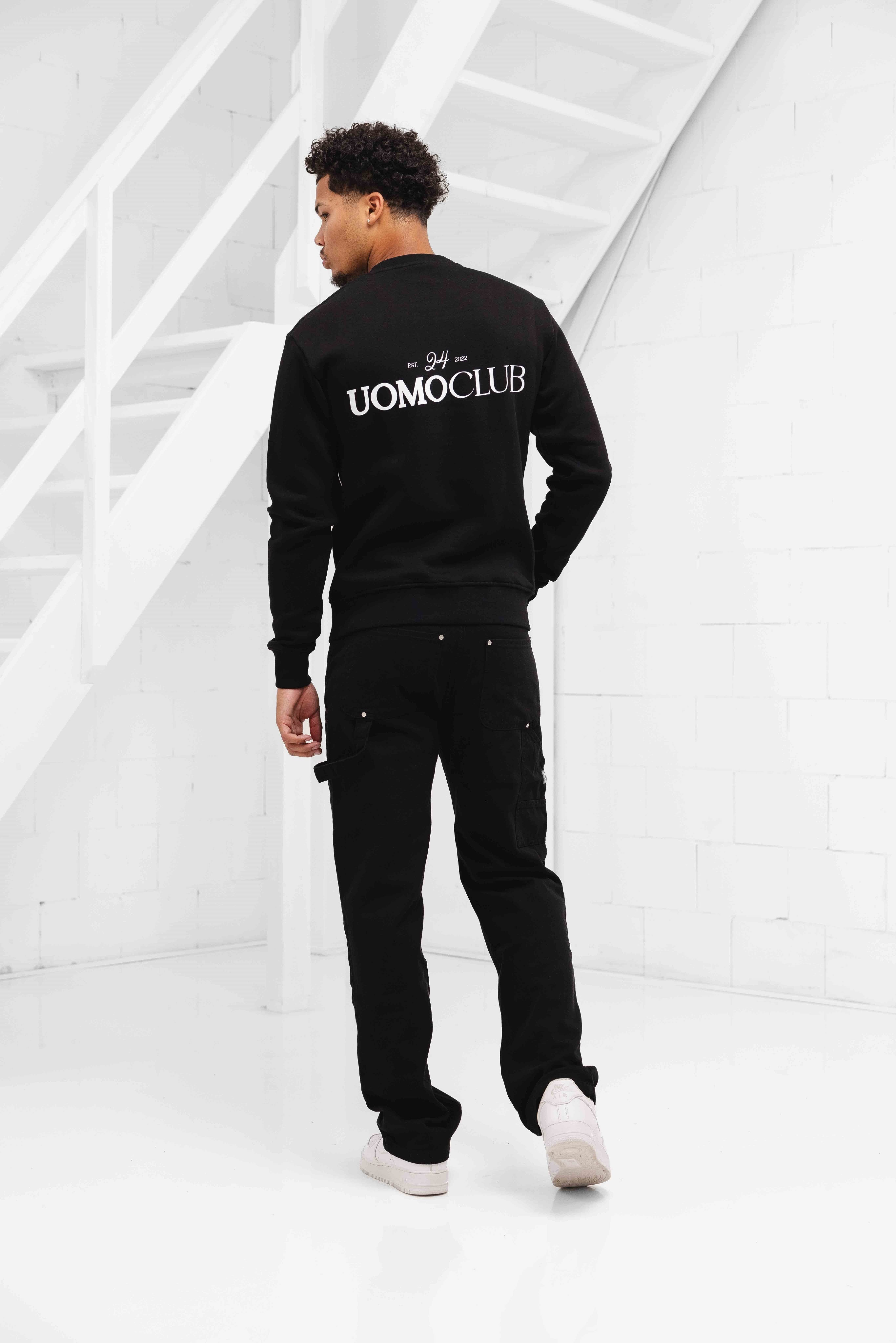 Club Crewneck Heren Zwart