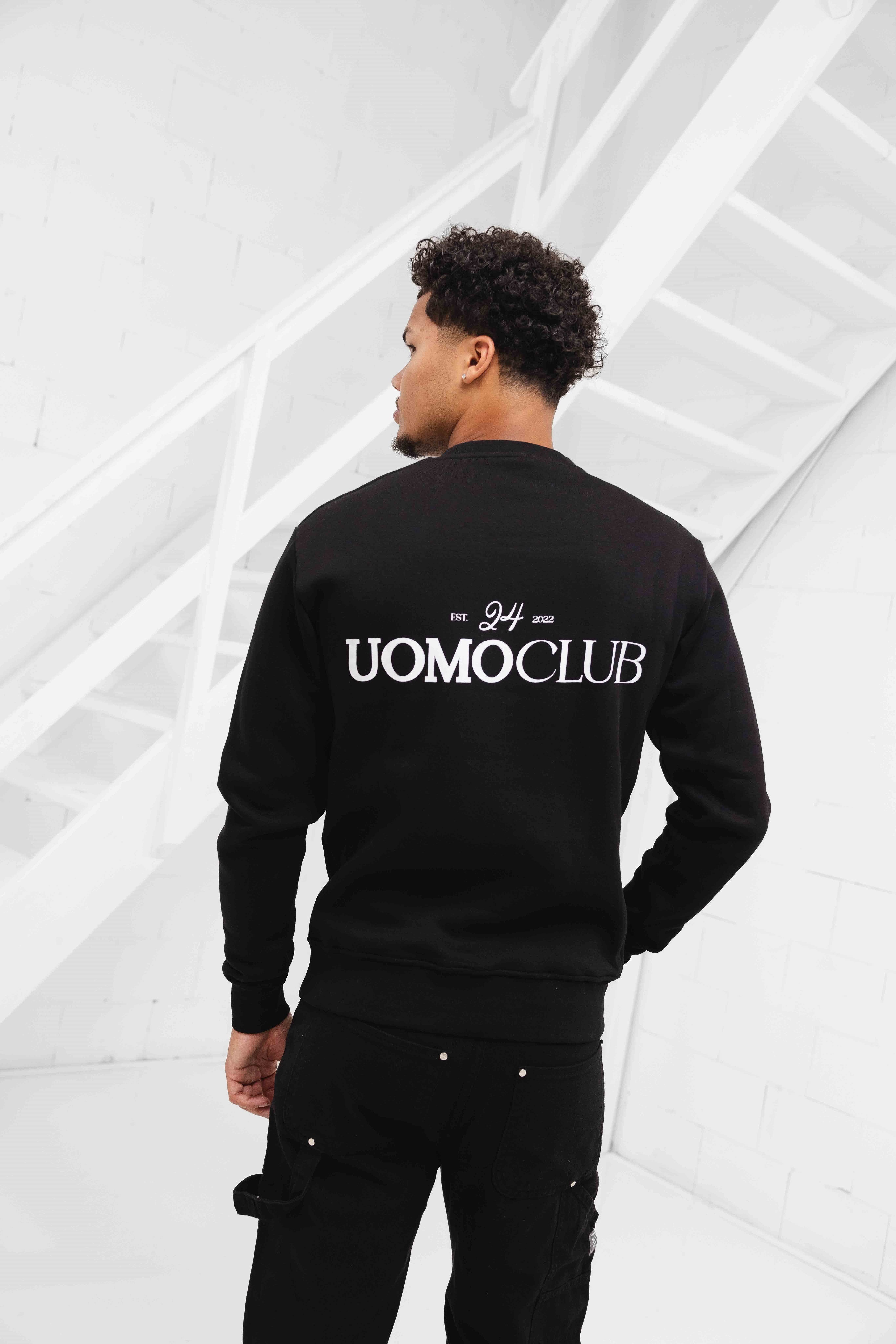 Club Crewneck Heren Zwart