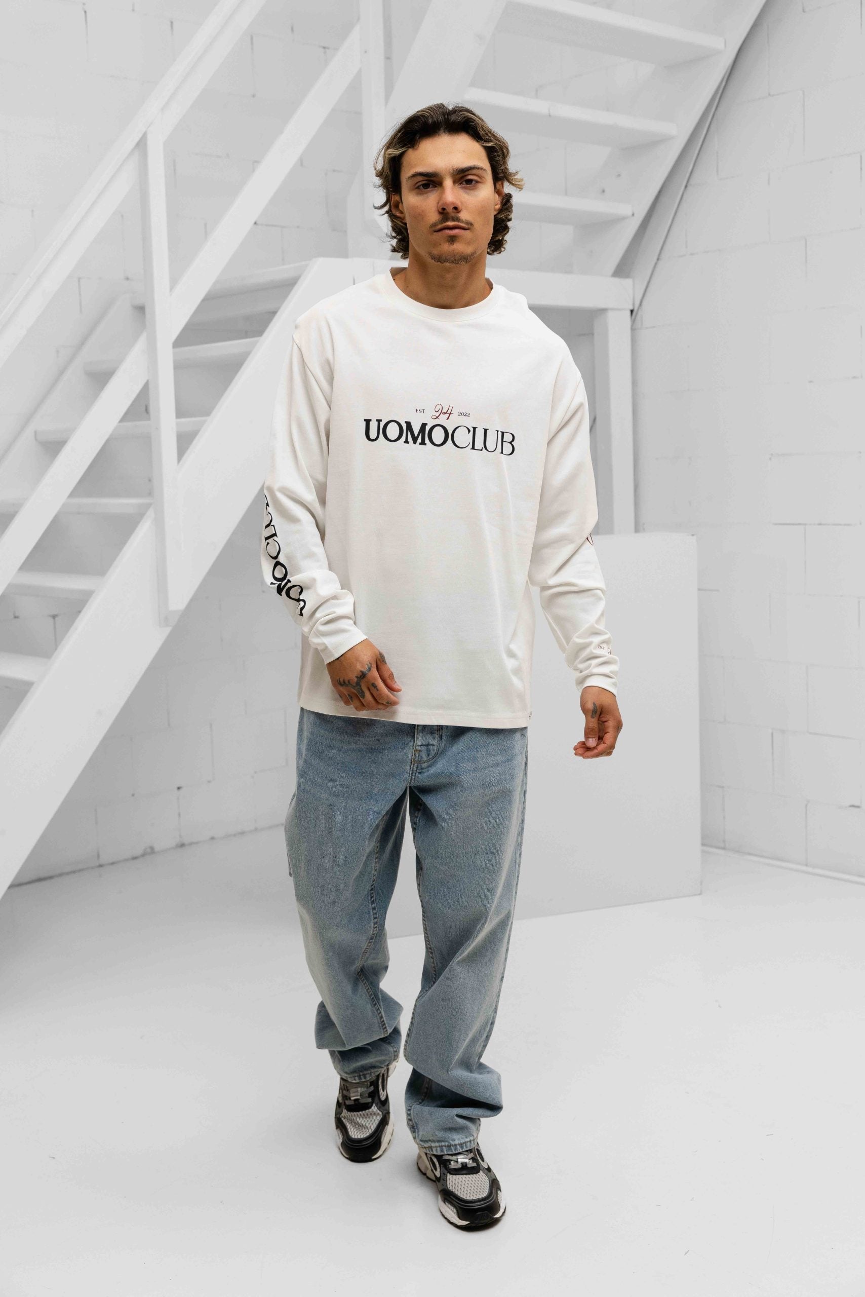 Icon Longsleeve Shirt Heren Off-White