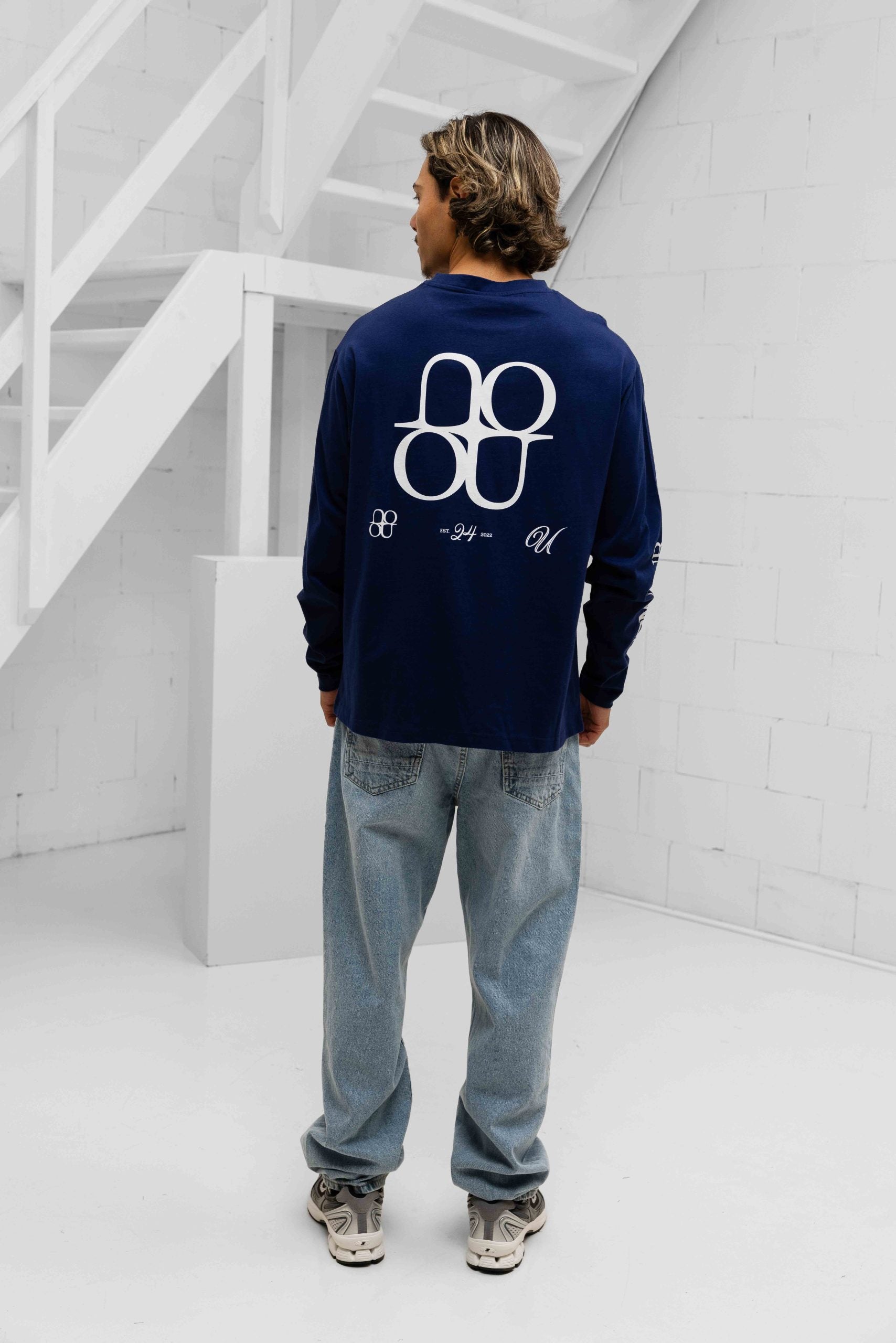 Icon Longsleeve Shirt Heren Donkerblauw
