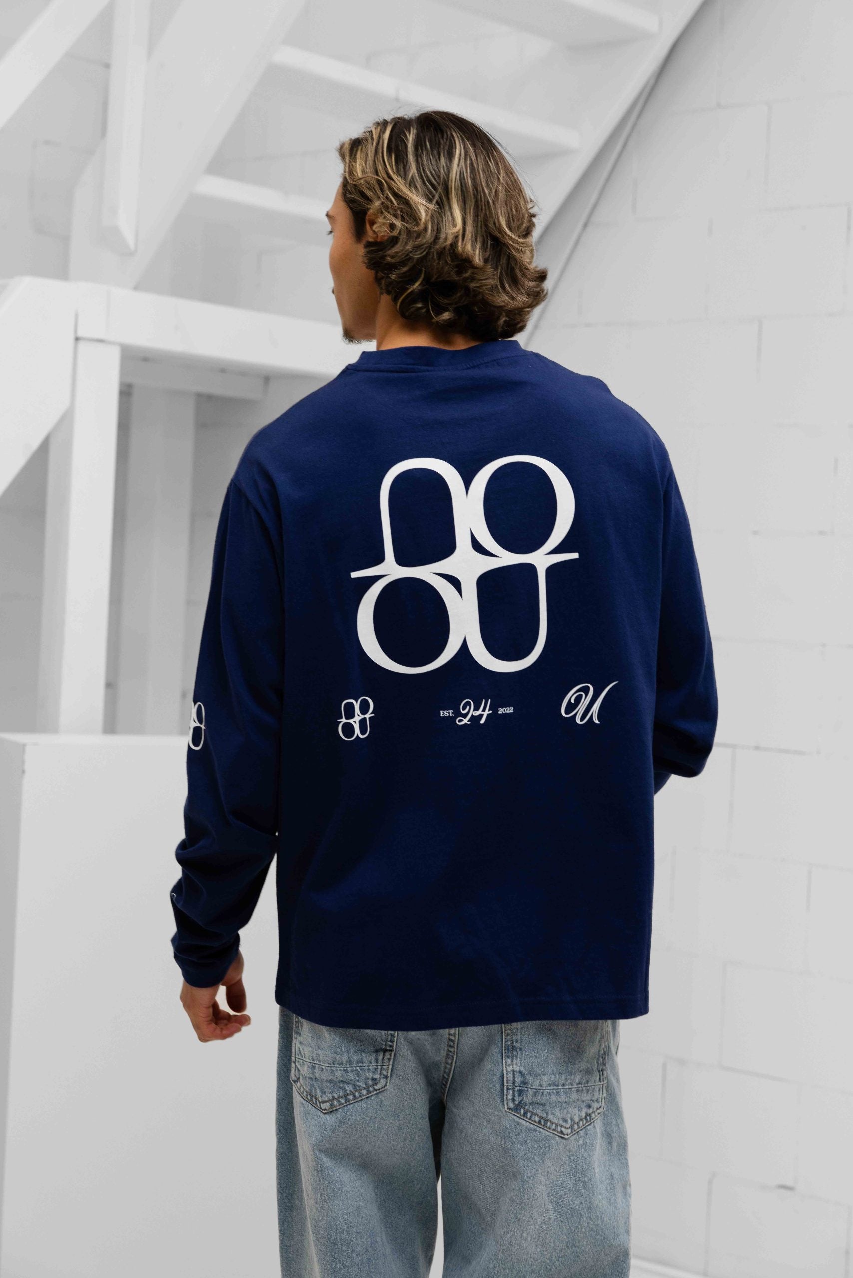 Icon Longsleeve Shirt Heren Donkerblauw