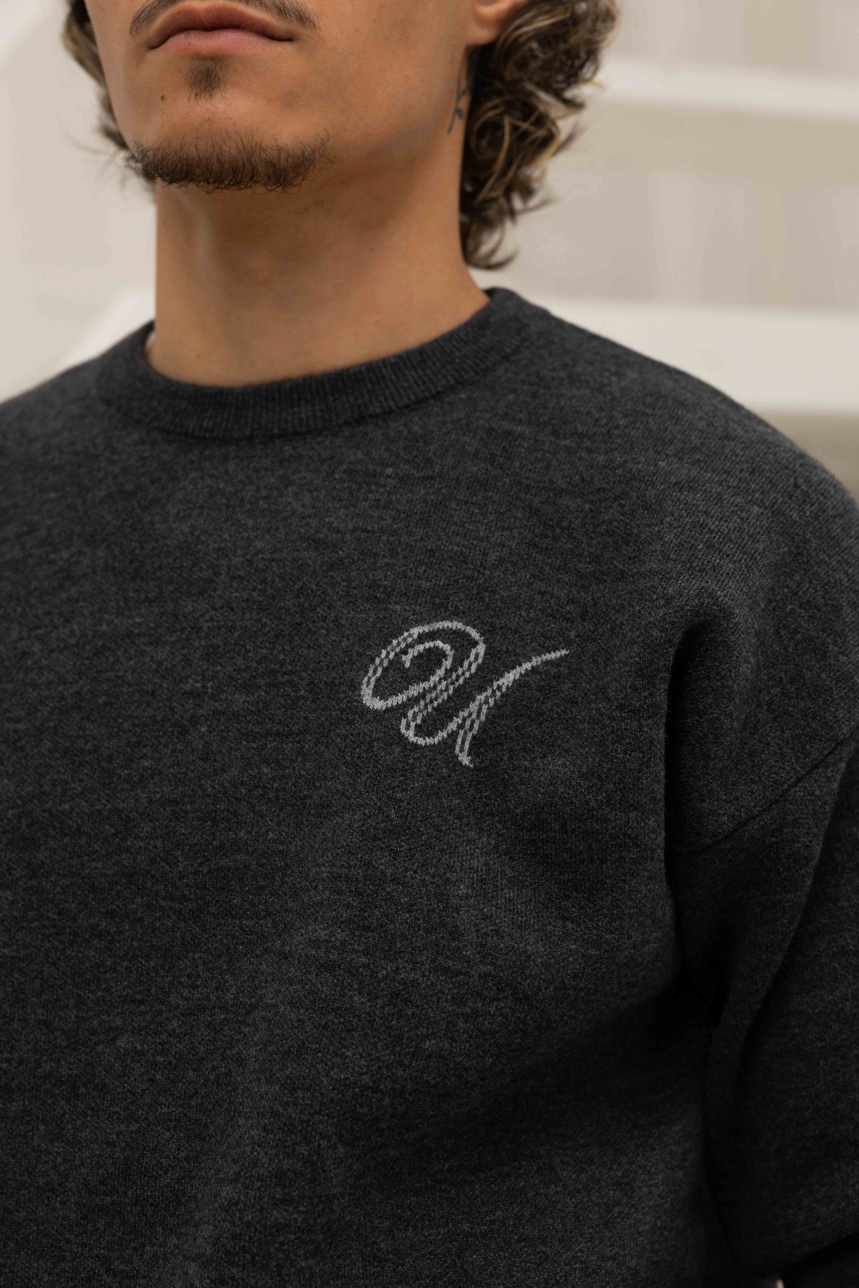 Knitted Sweater Heren Donkergrijs PRE-ORDER 8 SEPTEMBER