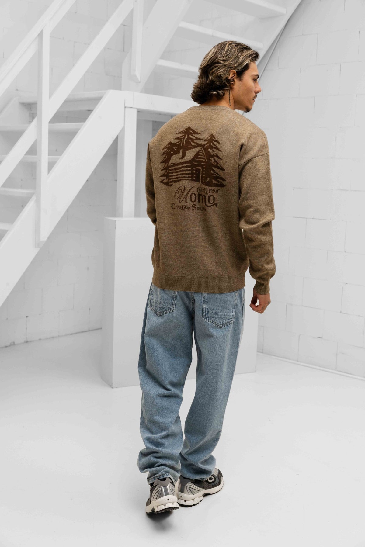 Creative Season Knitted Sweater Heren Beige PRE-ORDER 8 SEPTEMBER
