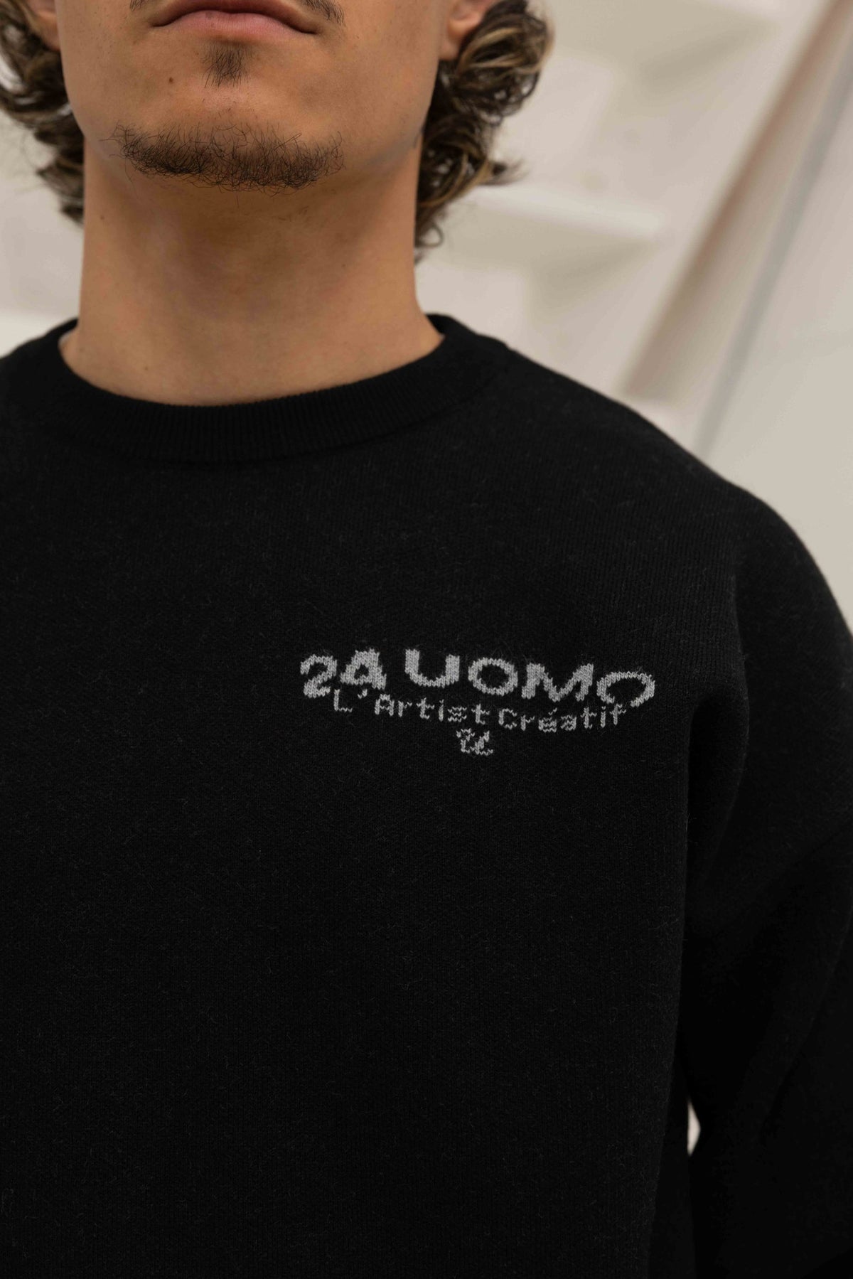 L'artisanat Creatif Knitted Trainingspak Heren Zwart