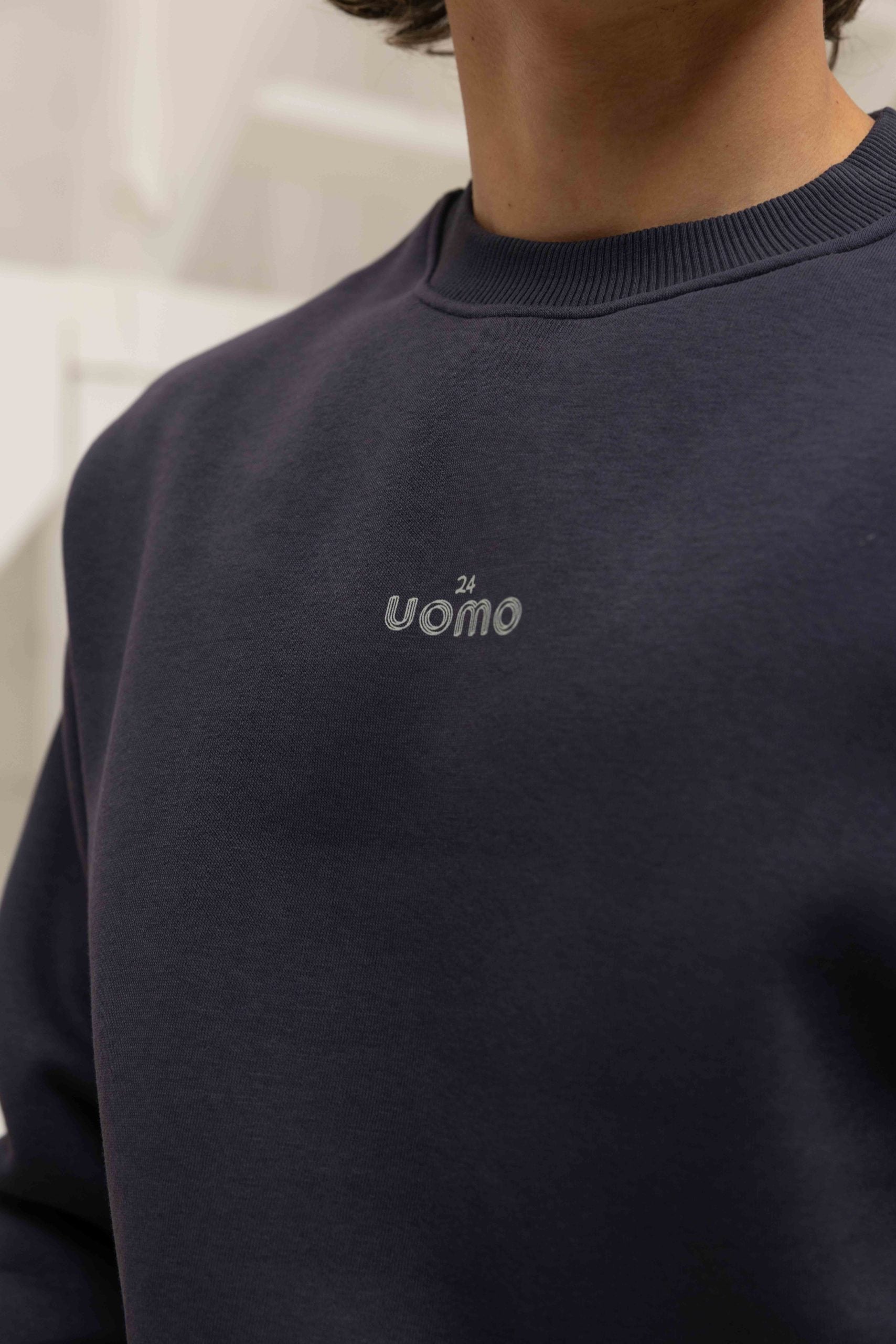 Logo Sweater Heren Donkergrijs