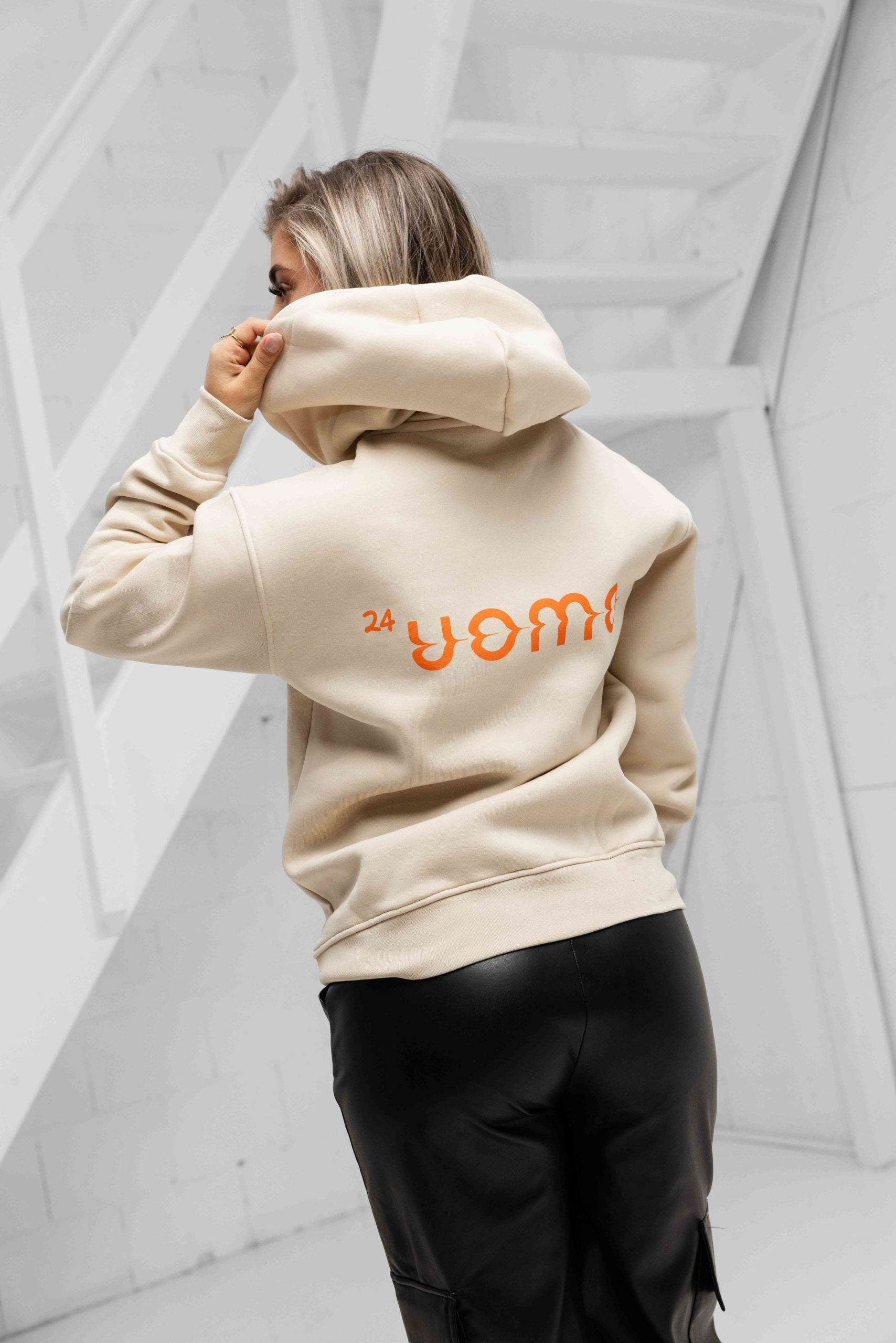 Mirror Hoodie Beige Dames