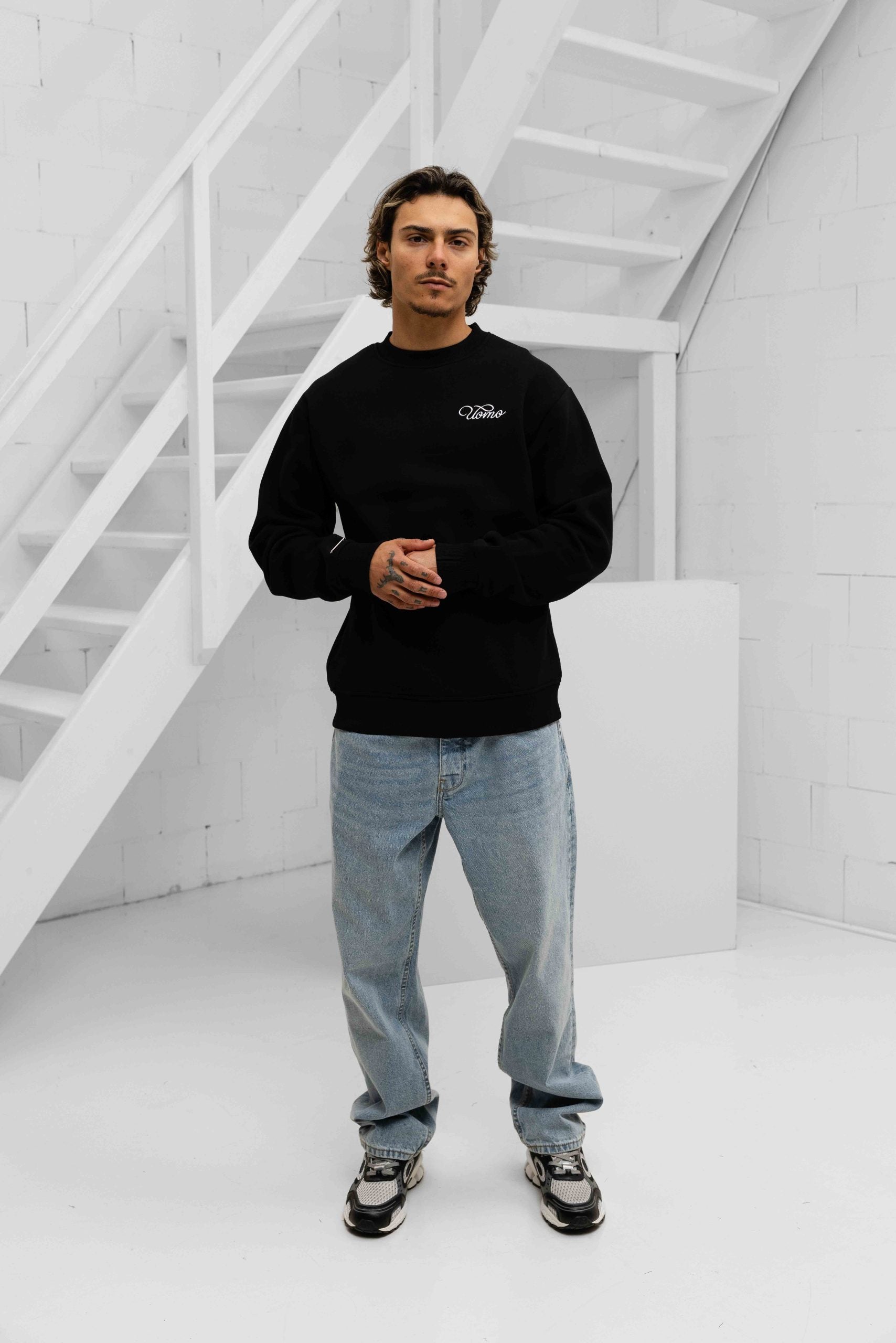 Never Stop Growing Sweater Heren Zwart