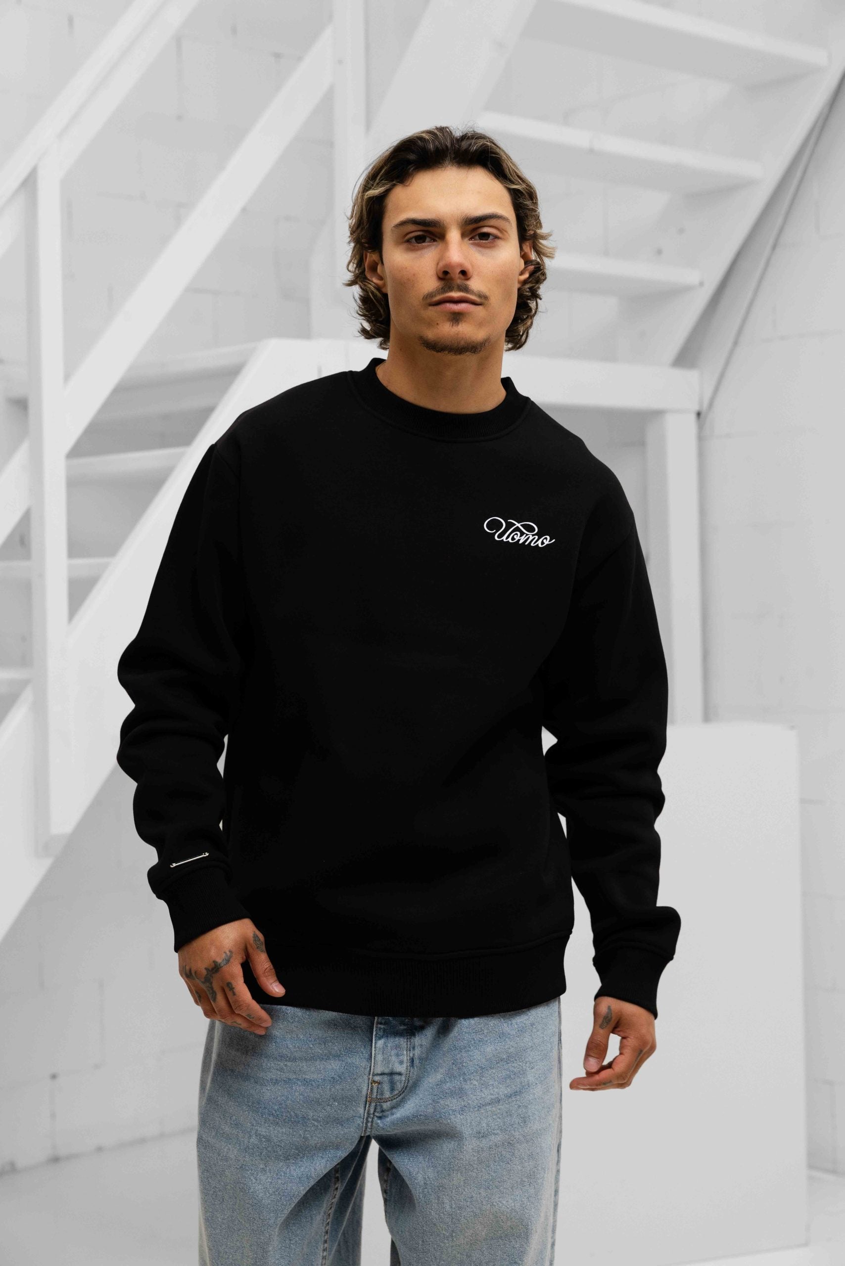 Never Stop Growing Sweater Heren Zwart