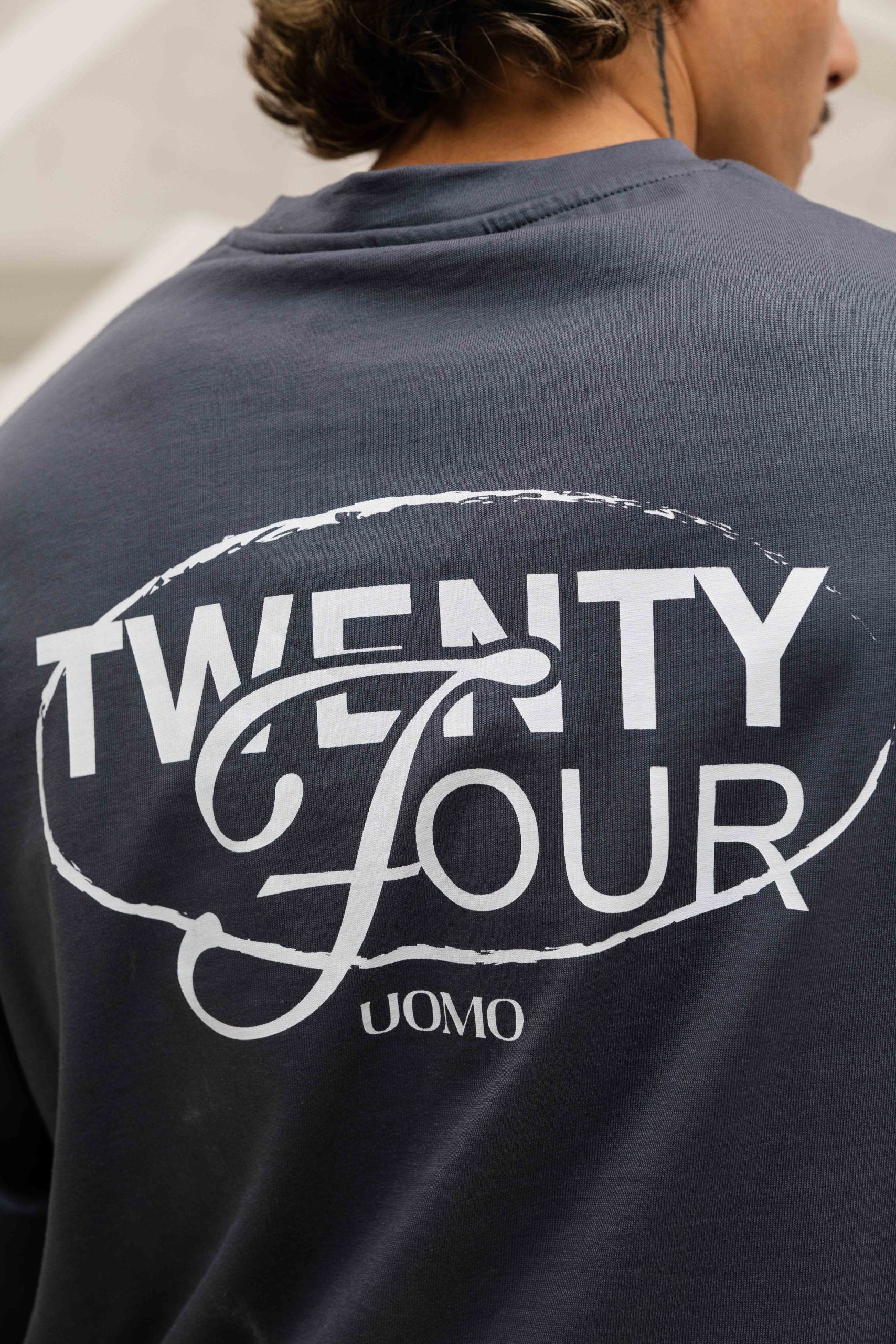 Signature Longsleeve Shirt Heren Donkergrijs