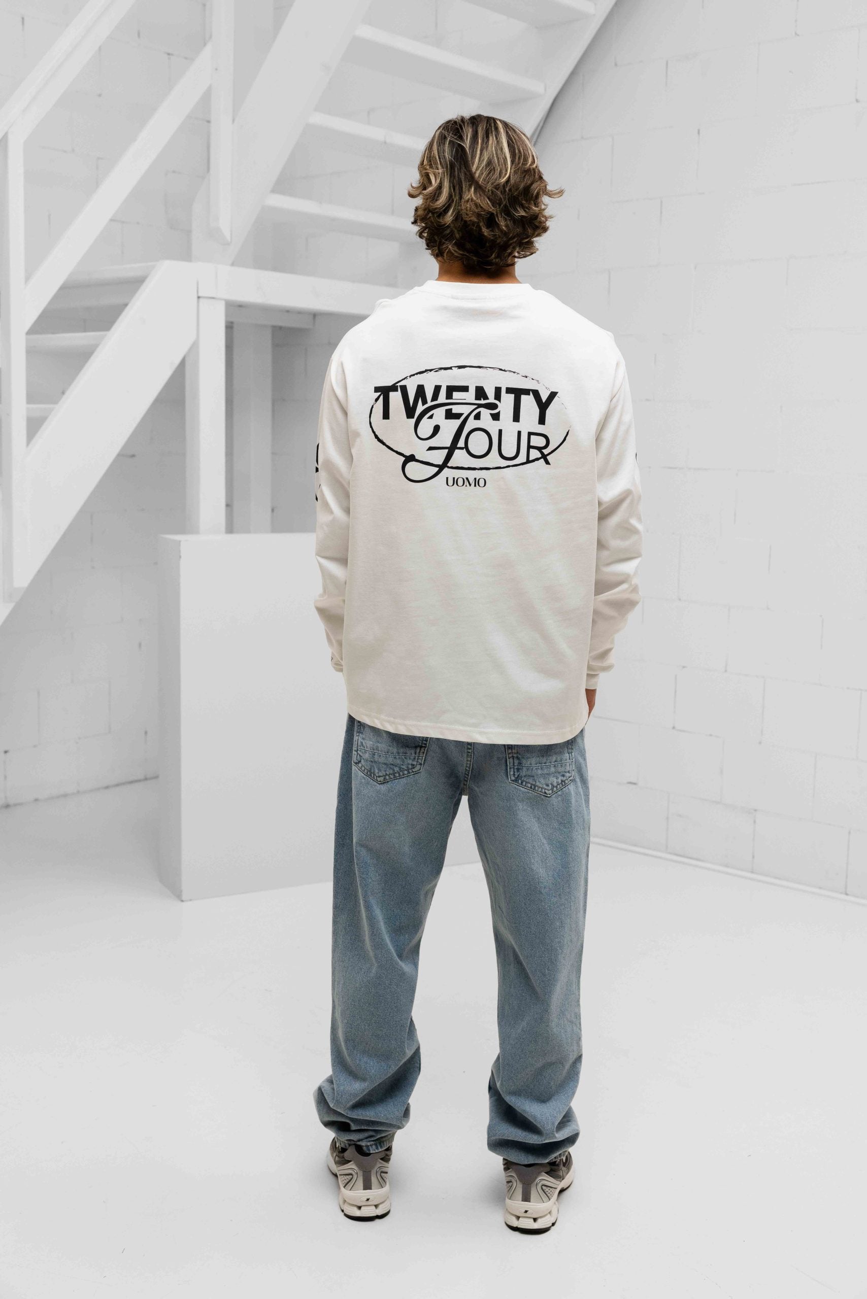 Signature Longsleeve Shirt Heren Off-White
