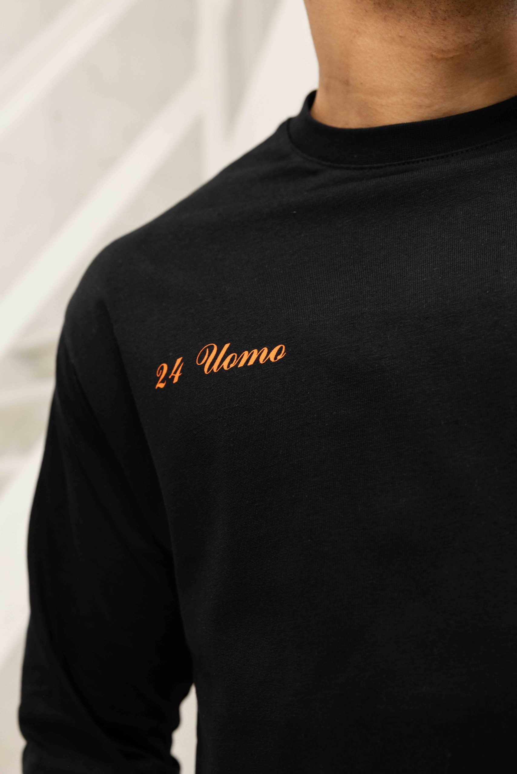 Symbol Longsleeve Shirt Heren Zwart/Oranje