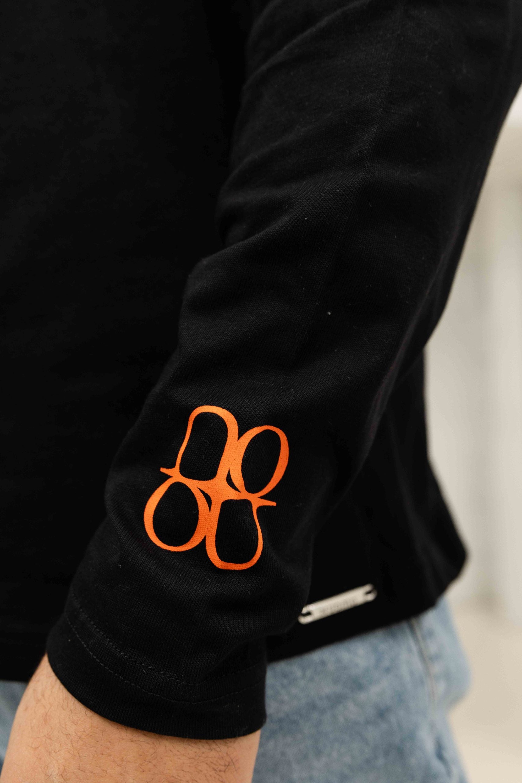 Symbol Longsleeve Shirt Heren Zwart/Oranje