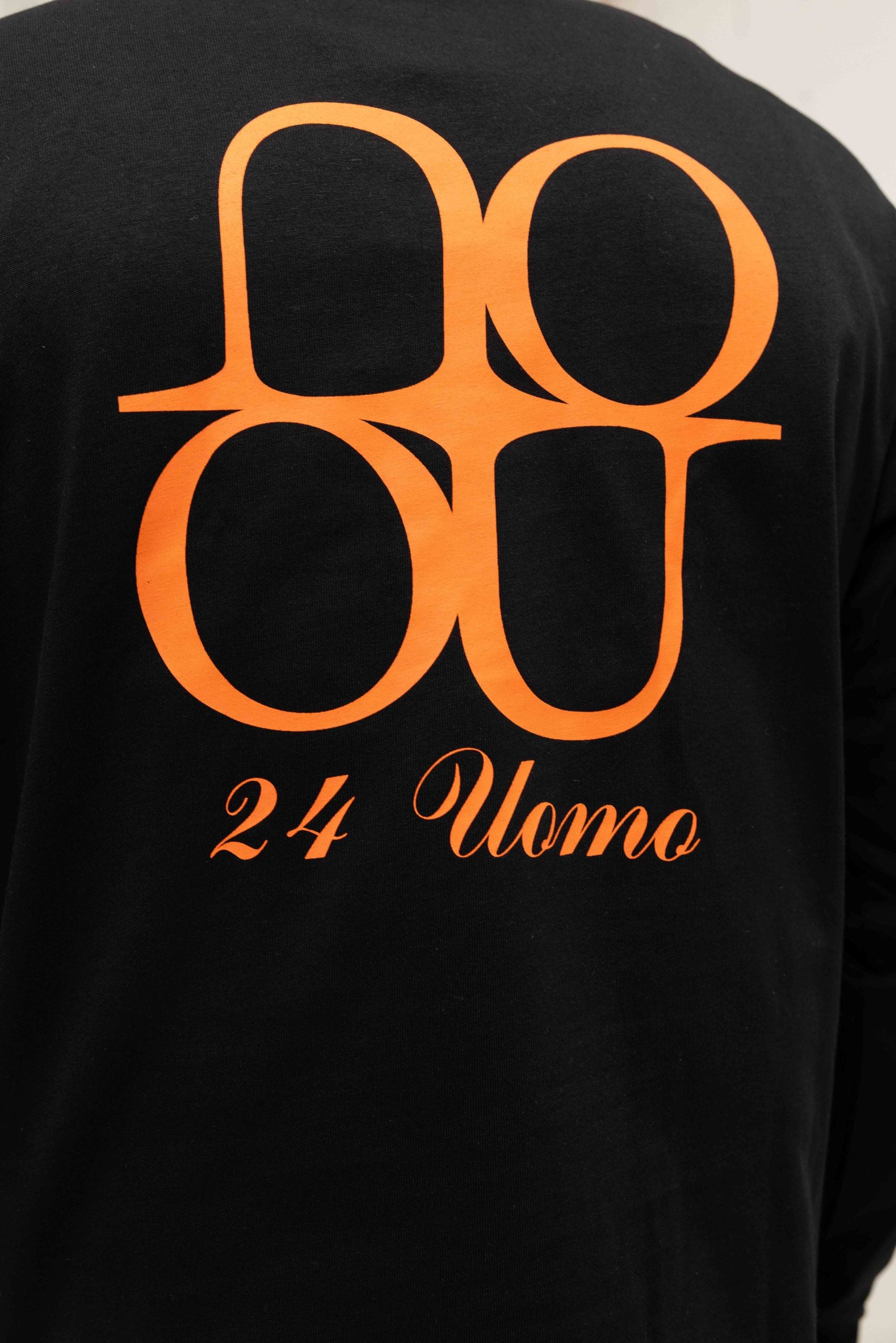 Symbol Longsleeve Shirt Heren Zwart/Oranje