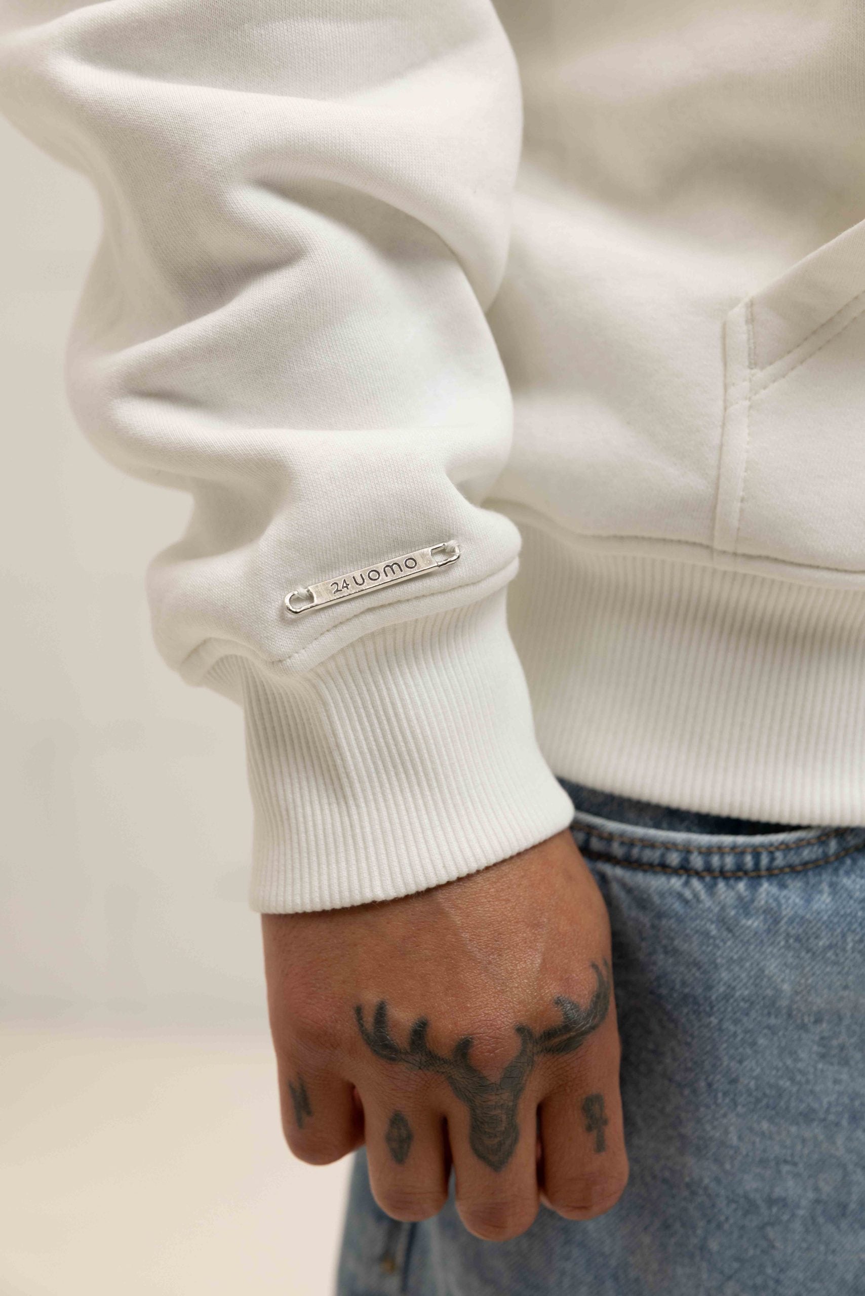 World Zipped Hoodie Heren Off-White