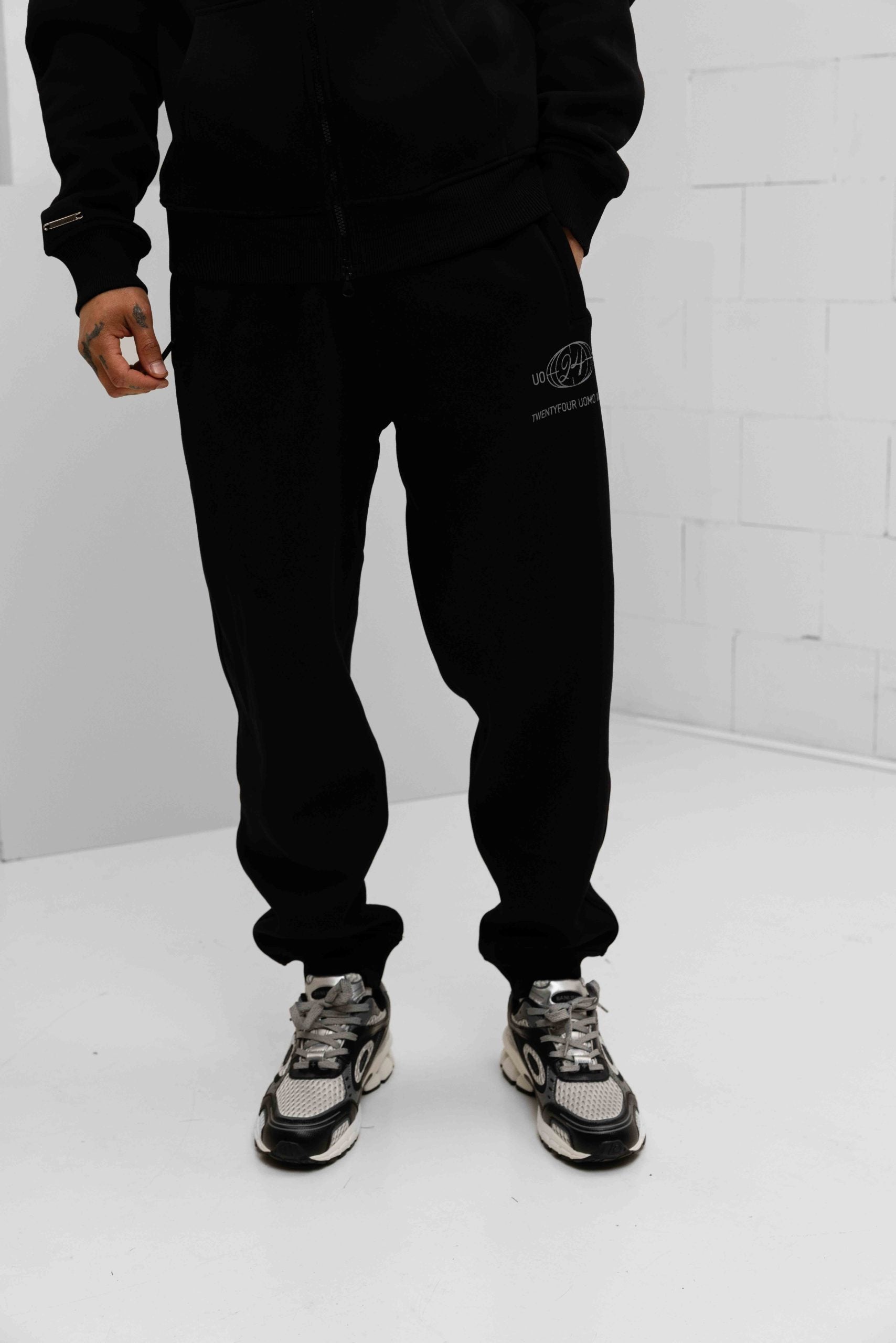 World Zipped Trainingspak Heren Zwart