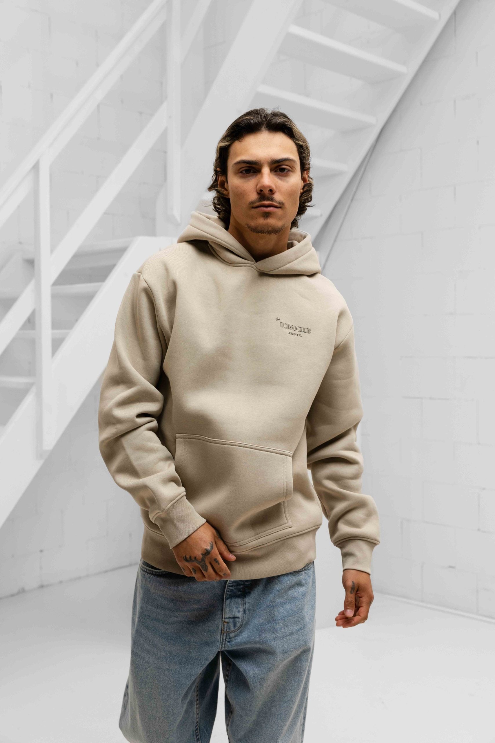 Club 3.0 Hoodie Heren Beige