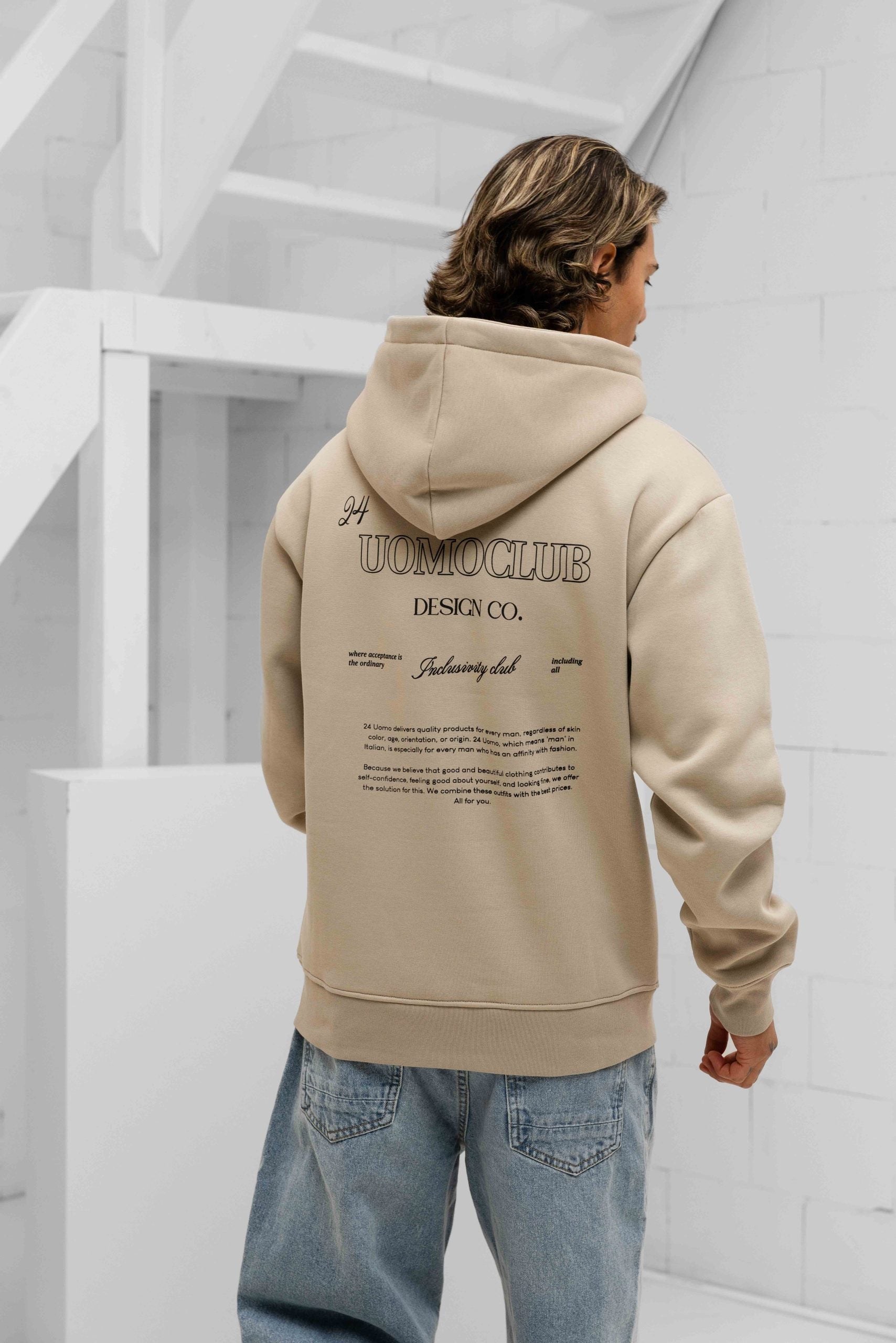 Club 3.0 Hoodie Heren Beige