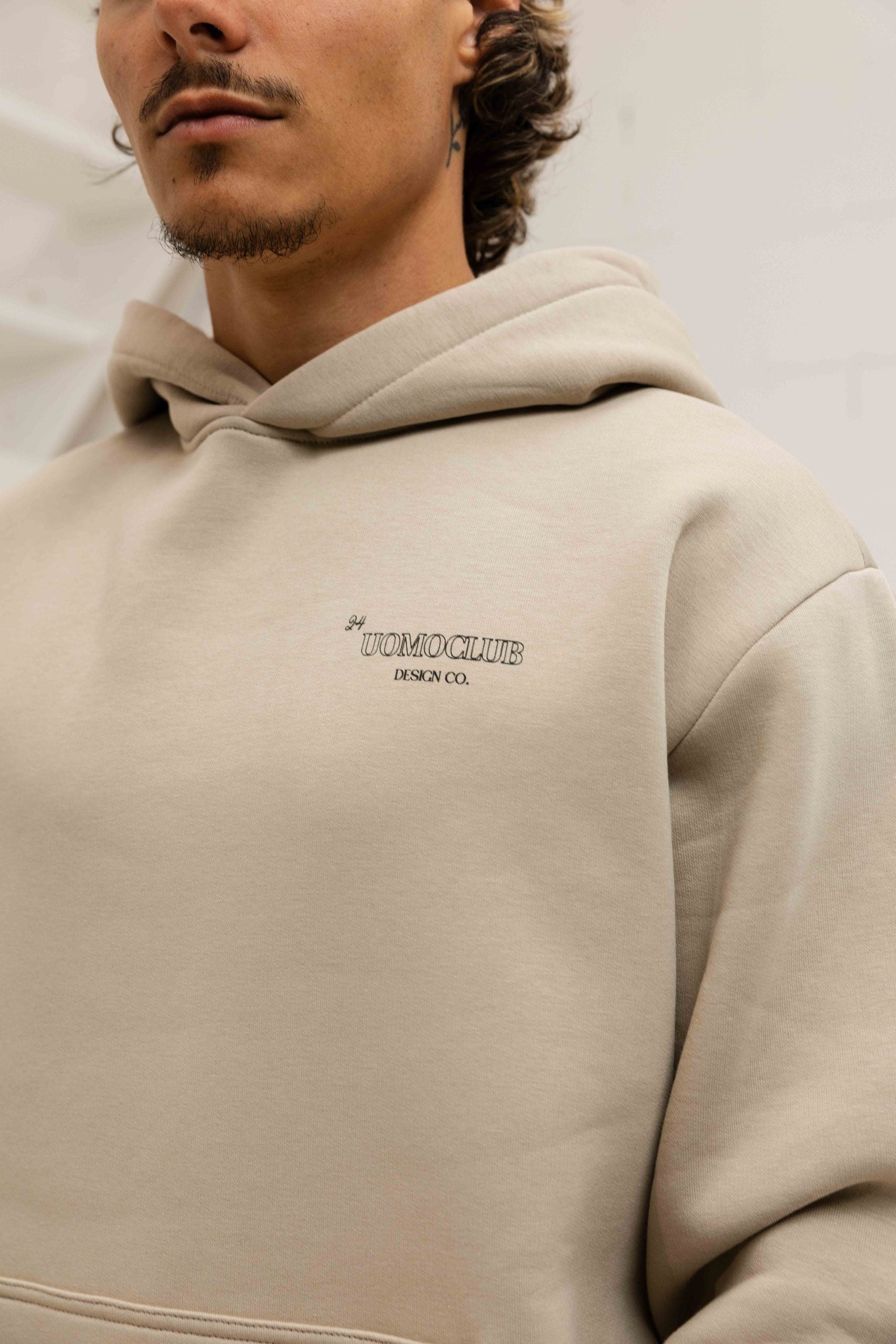 Club 3.0 Hoodie Heren Beige
