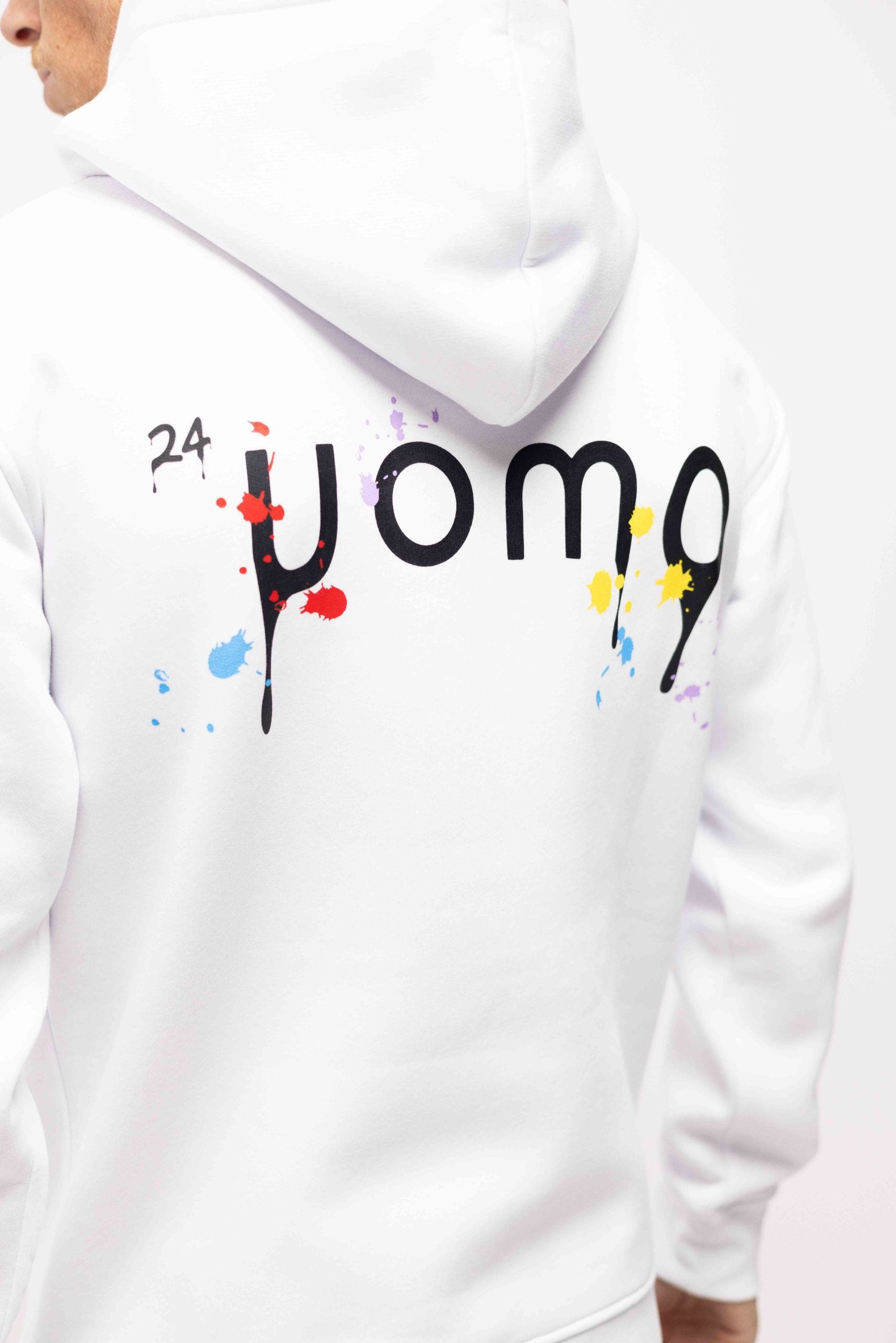 Paint Hoodie Heren Wit