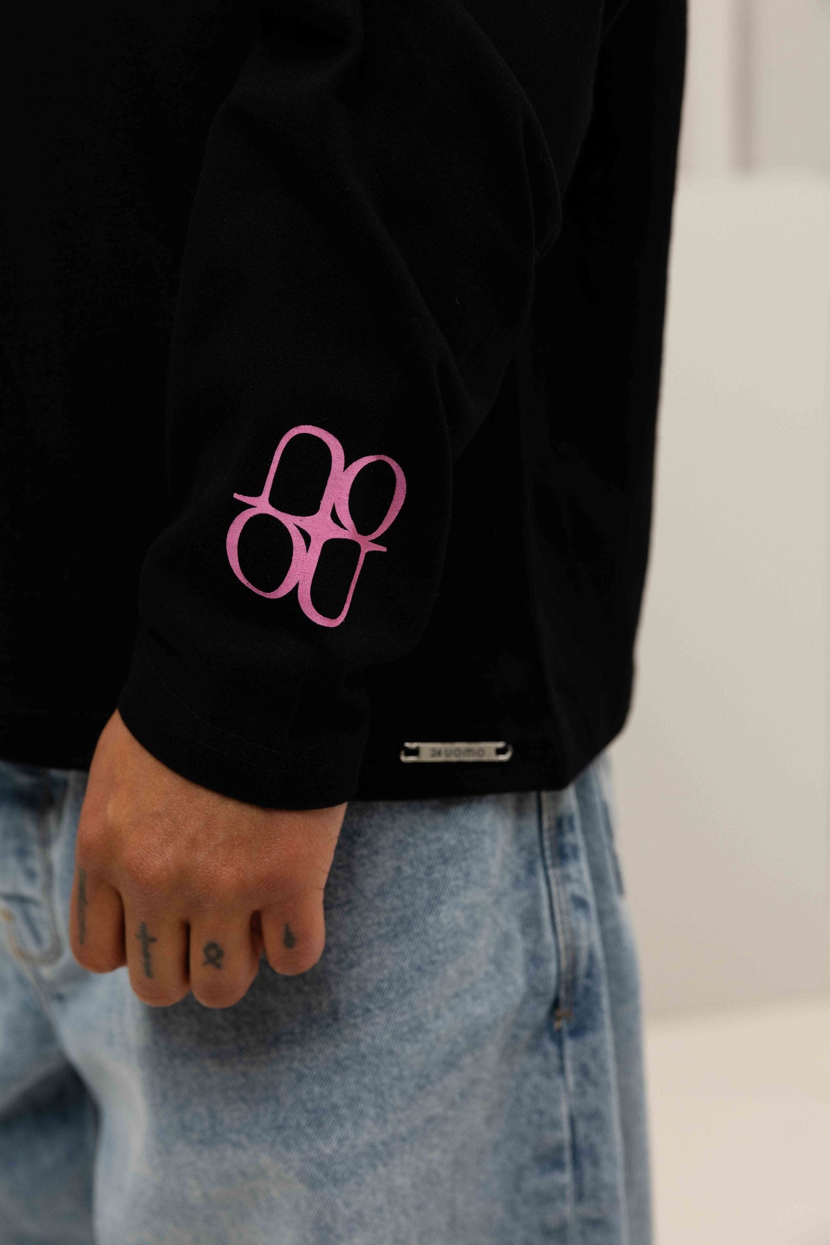 Symbol Longsleeve Shirt Heren Zwart/Roze
