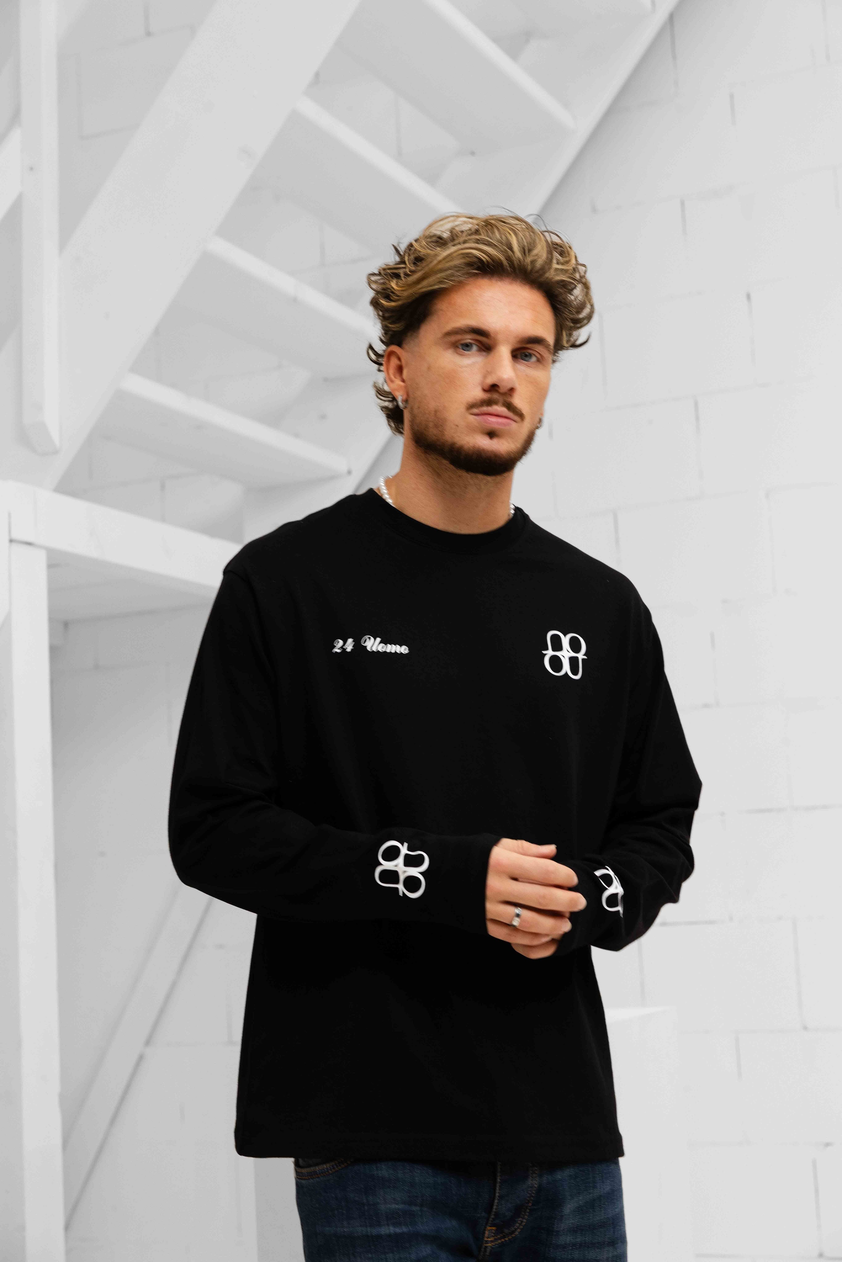 Symbol Longsleeve Shirt Heren Zwart/Wit PRE-ORDER 31 DECEMBER