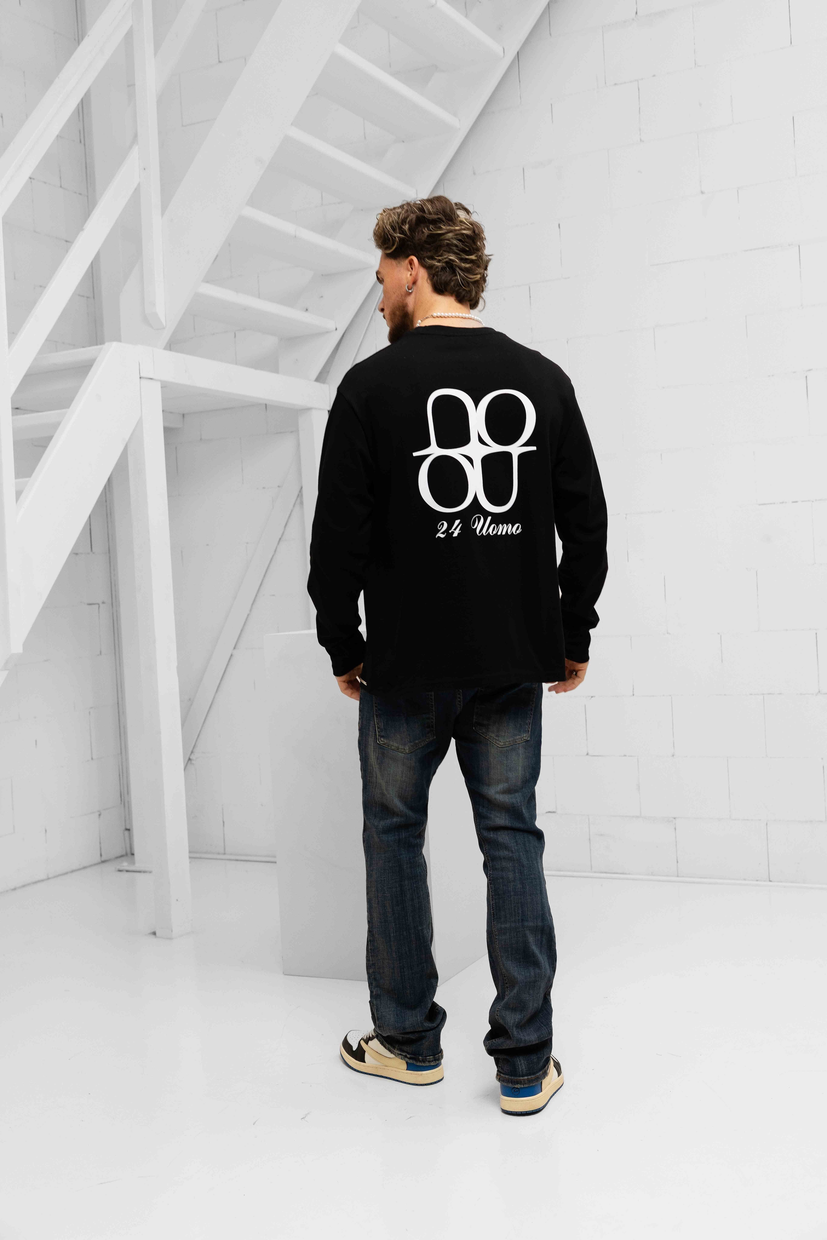 Symbol Longsleeve Shirt Heren Zwart/Wit PRE-ORDER 31 DECEMBER