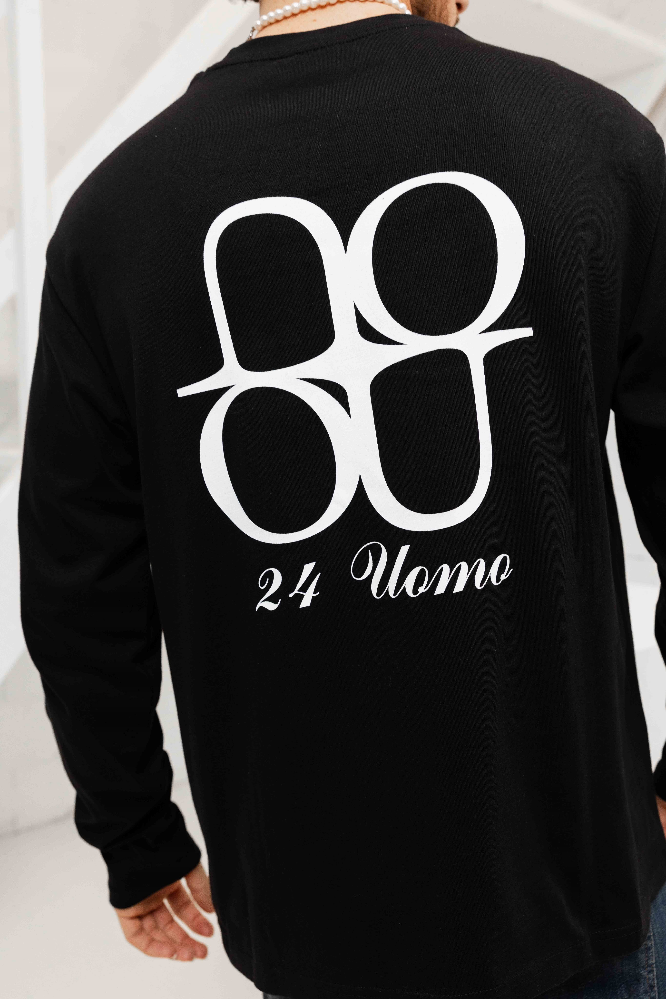 Symbol Longsleeve Shirt Heren Zwart/Wit PRE-ORDER 31 DECEMBER
