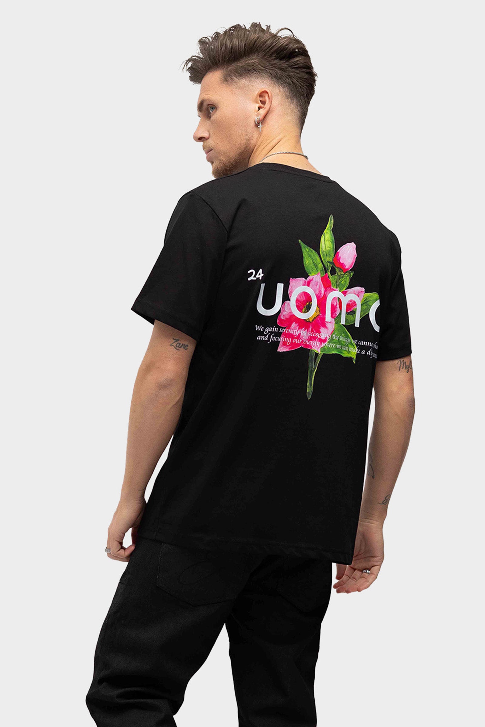 Flora T-shirt Zwart
