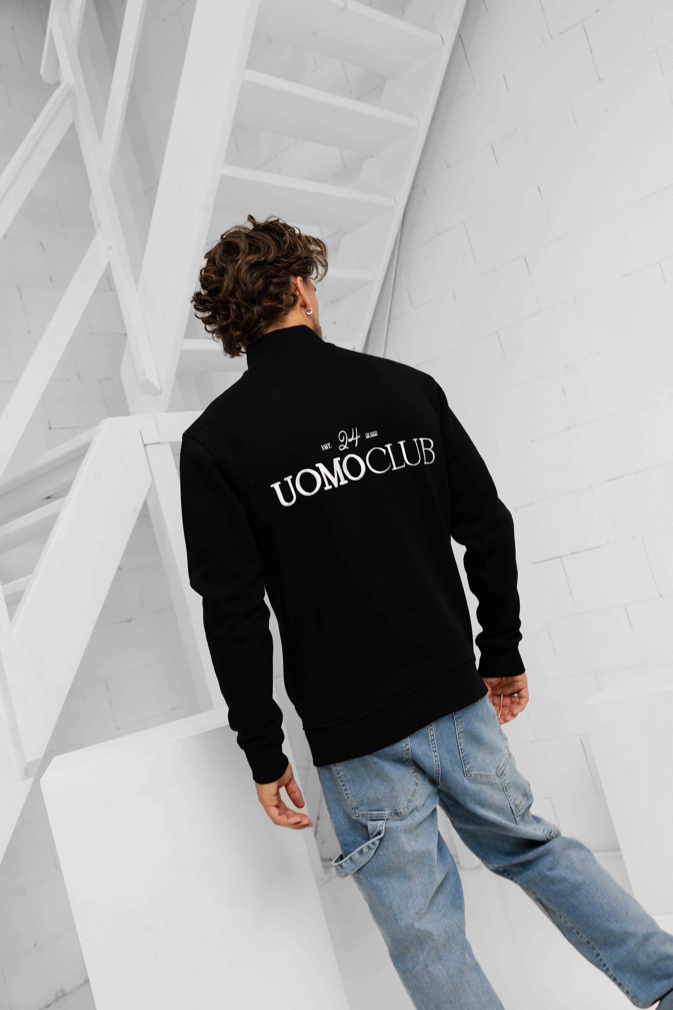 Club Half Zip Sweater Black
