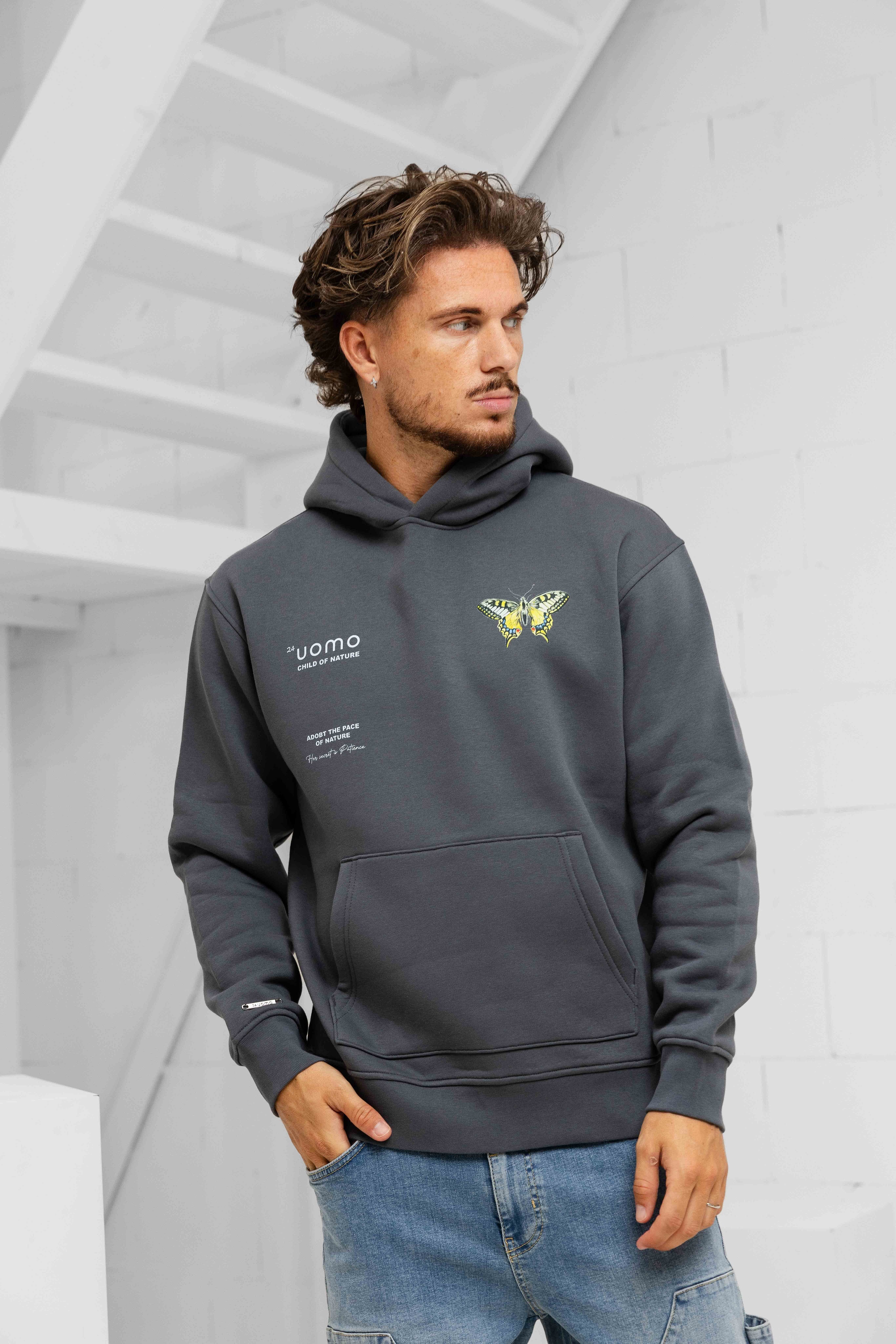 Child Of Nature Hoodie Dark Grey