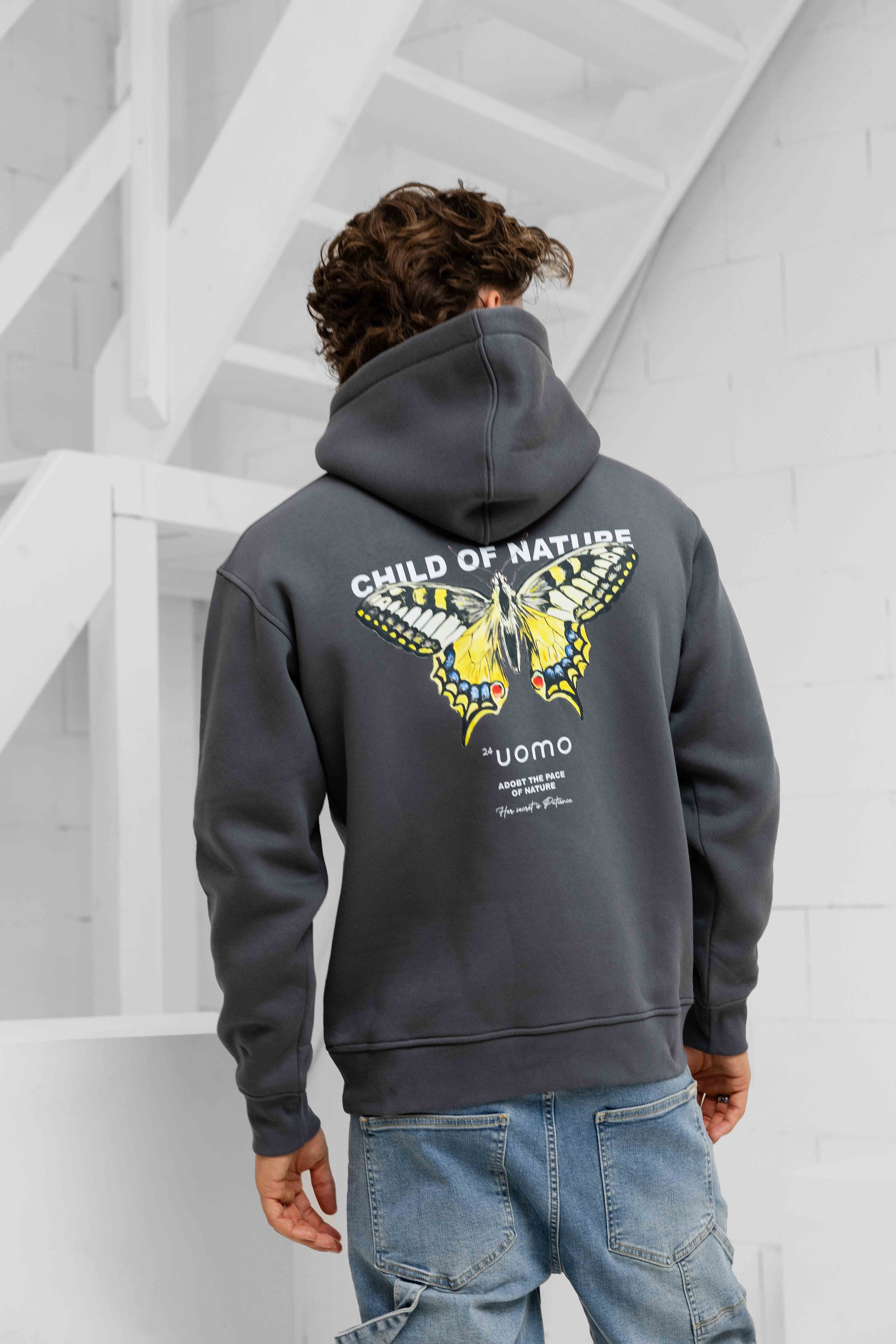 Child Of Nature Hoodie Dark Grey