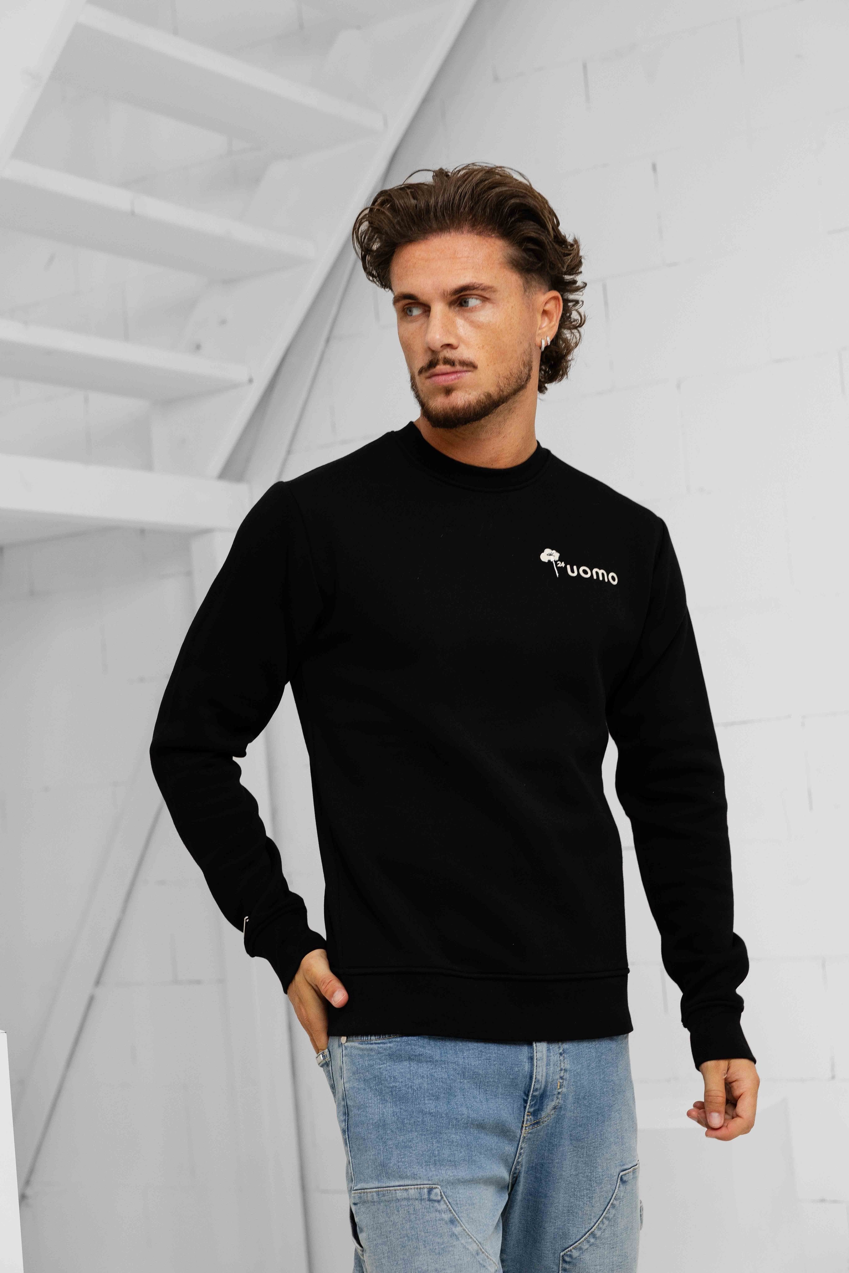Flower Sweater Black/Beige