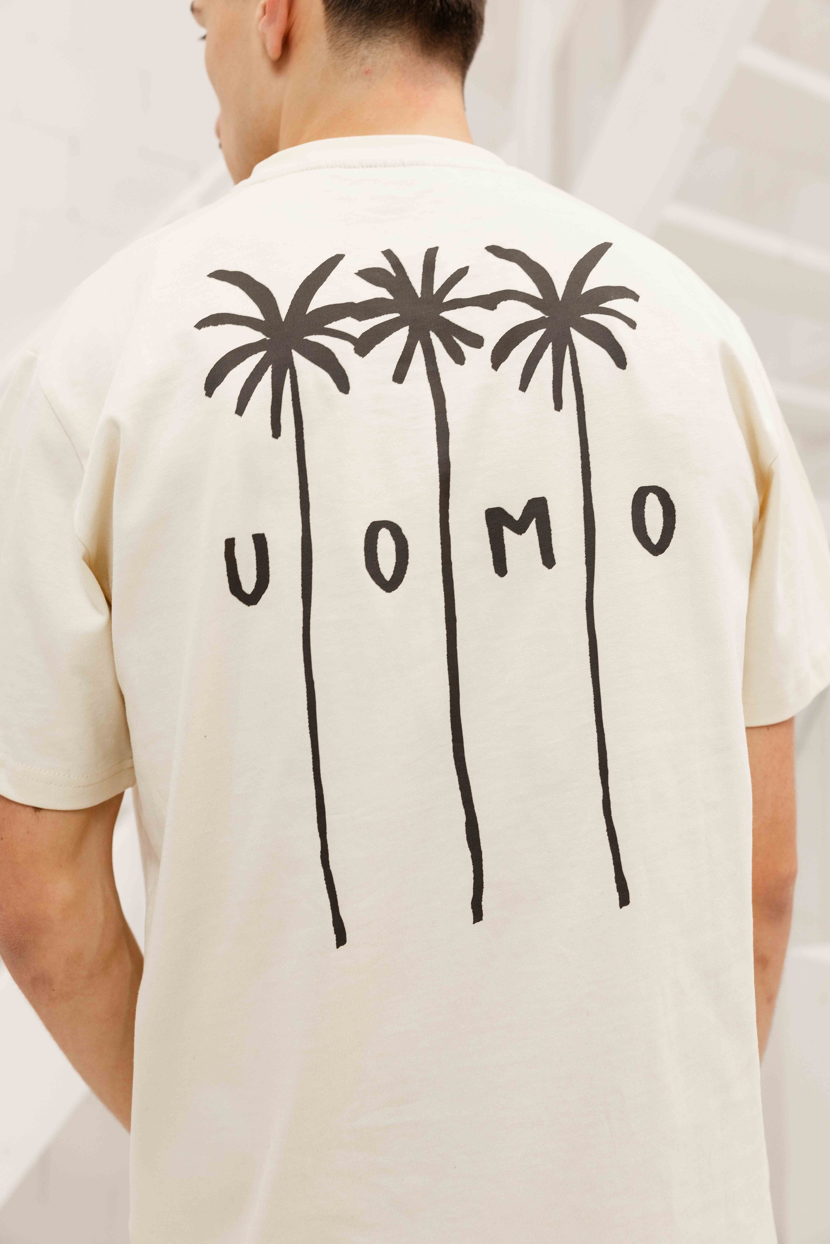 Palm T-shirt Heren Sand