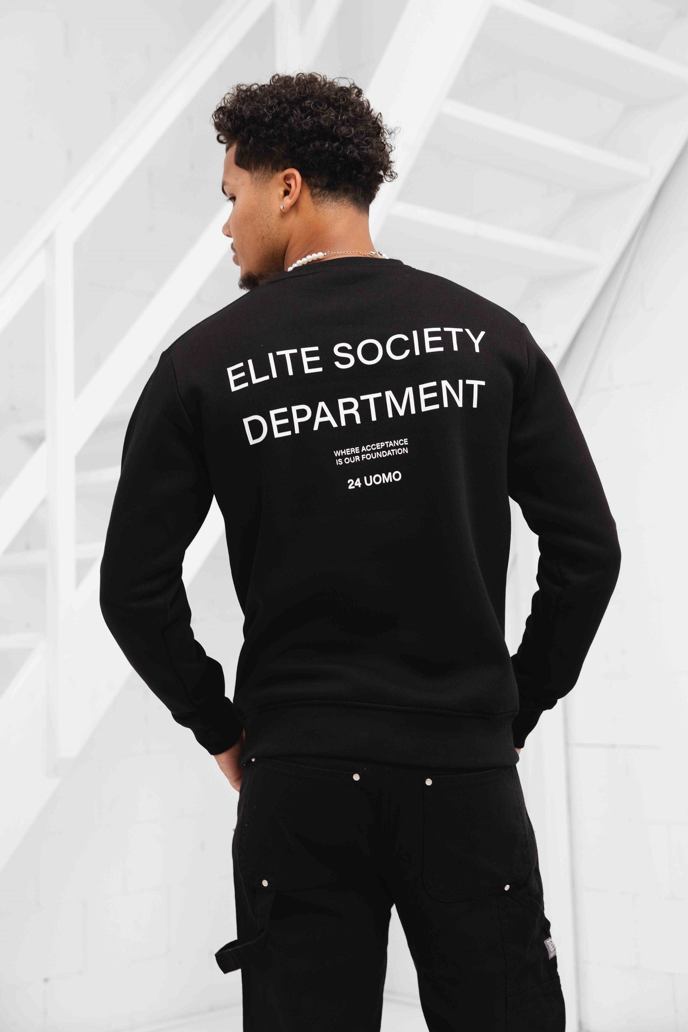 Elite Society Crewneck Zwart