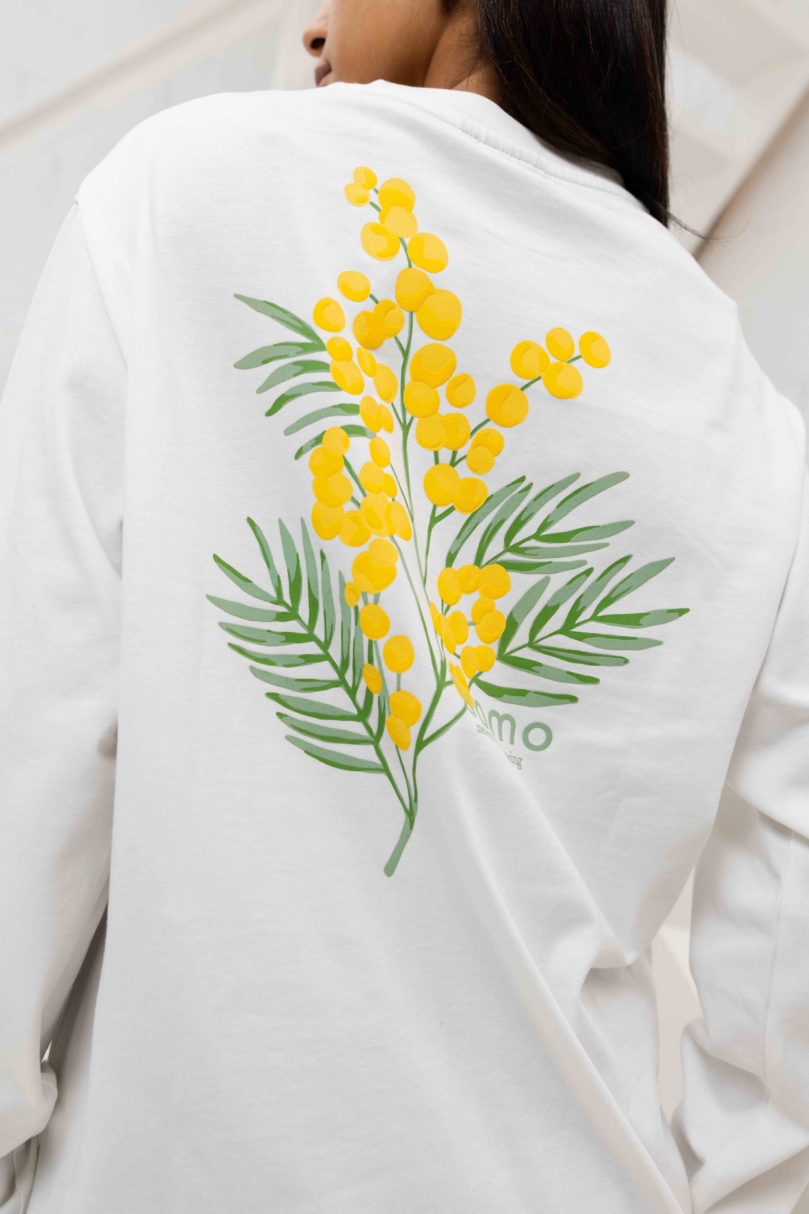 Flower Longsleeve Shirt Women Off-White
