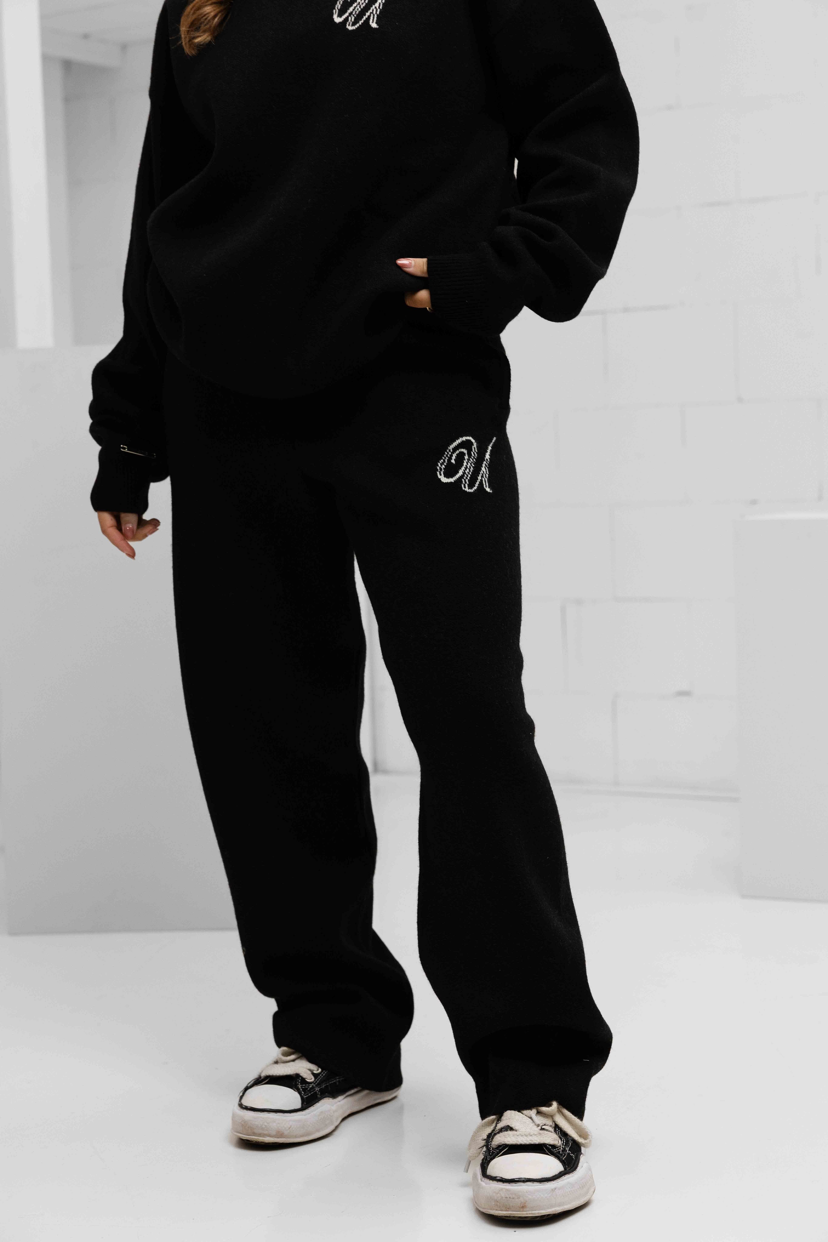 Knitted Trainingspak Dames Zwart