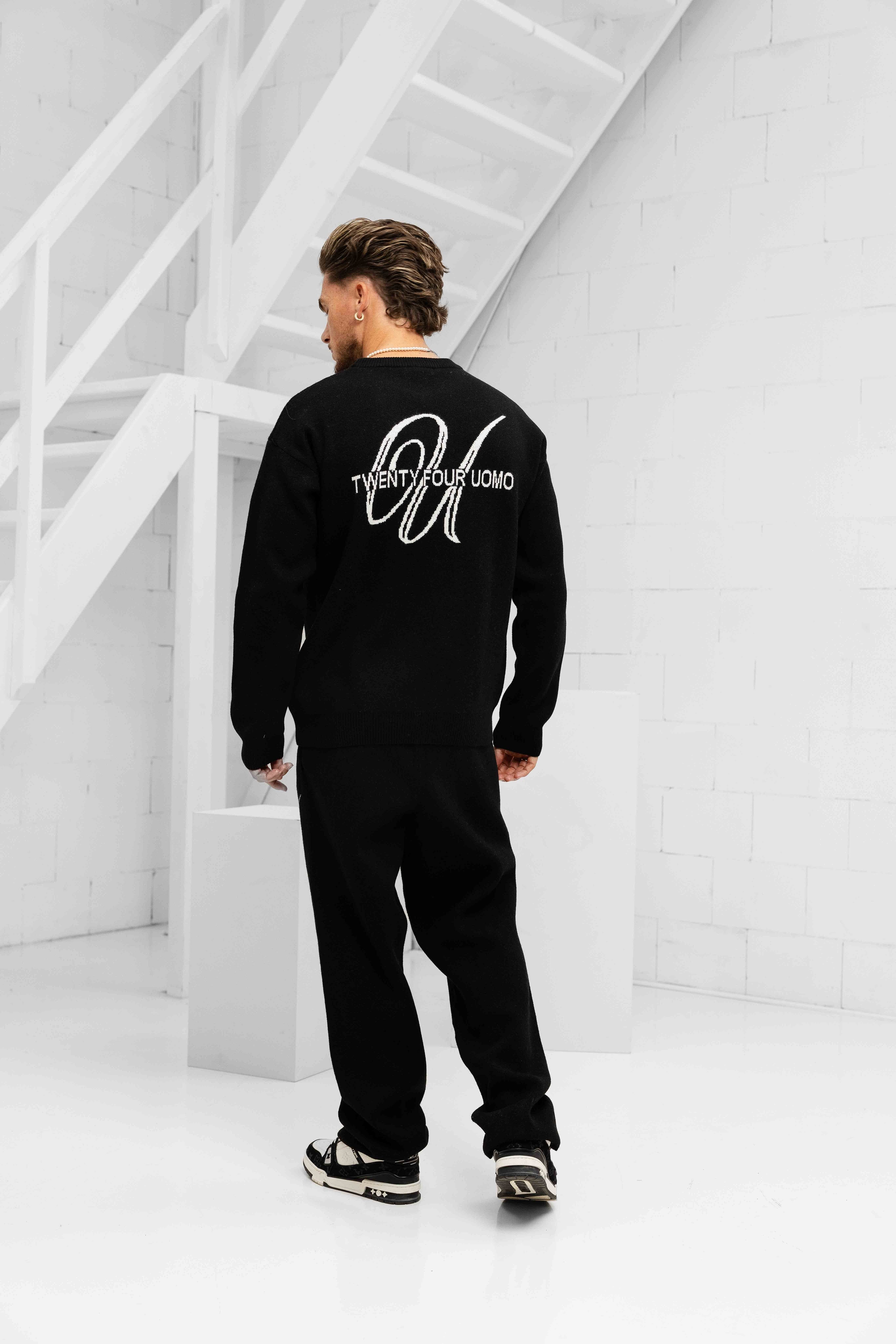 Knitted Trainingspak Heren Zwart