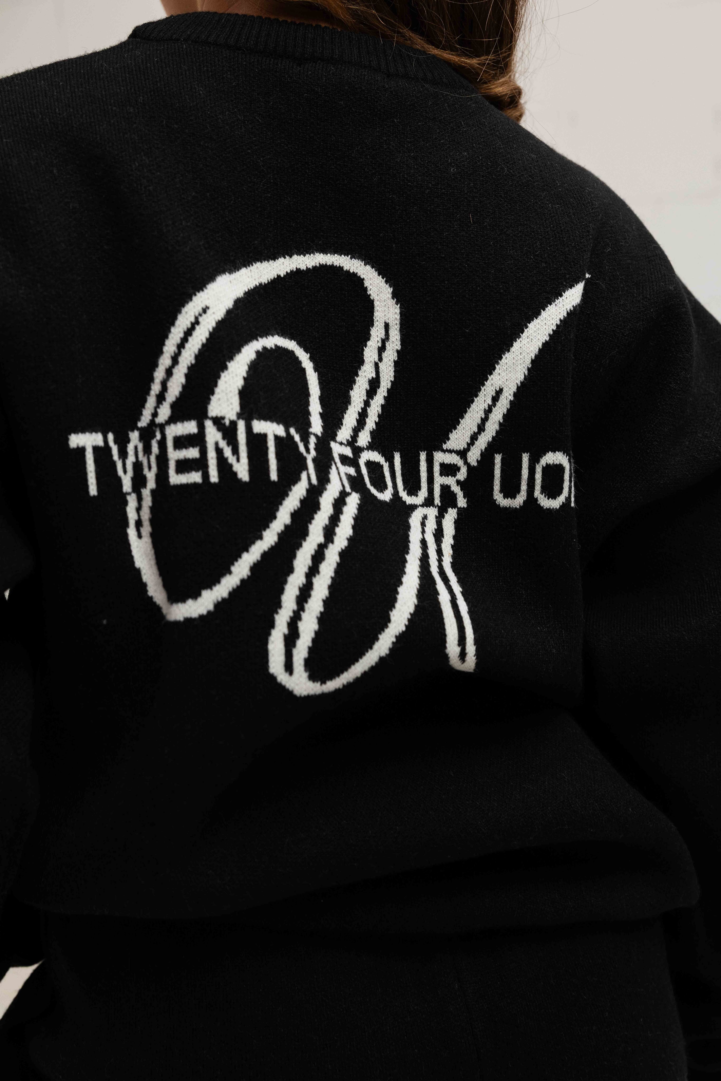 Knitted Trainingspak Dames Zwart