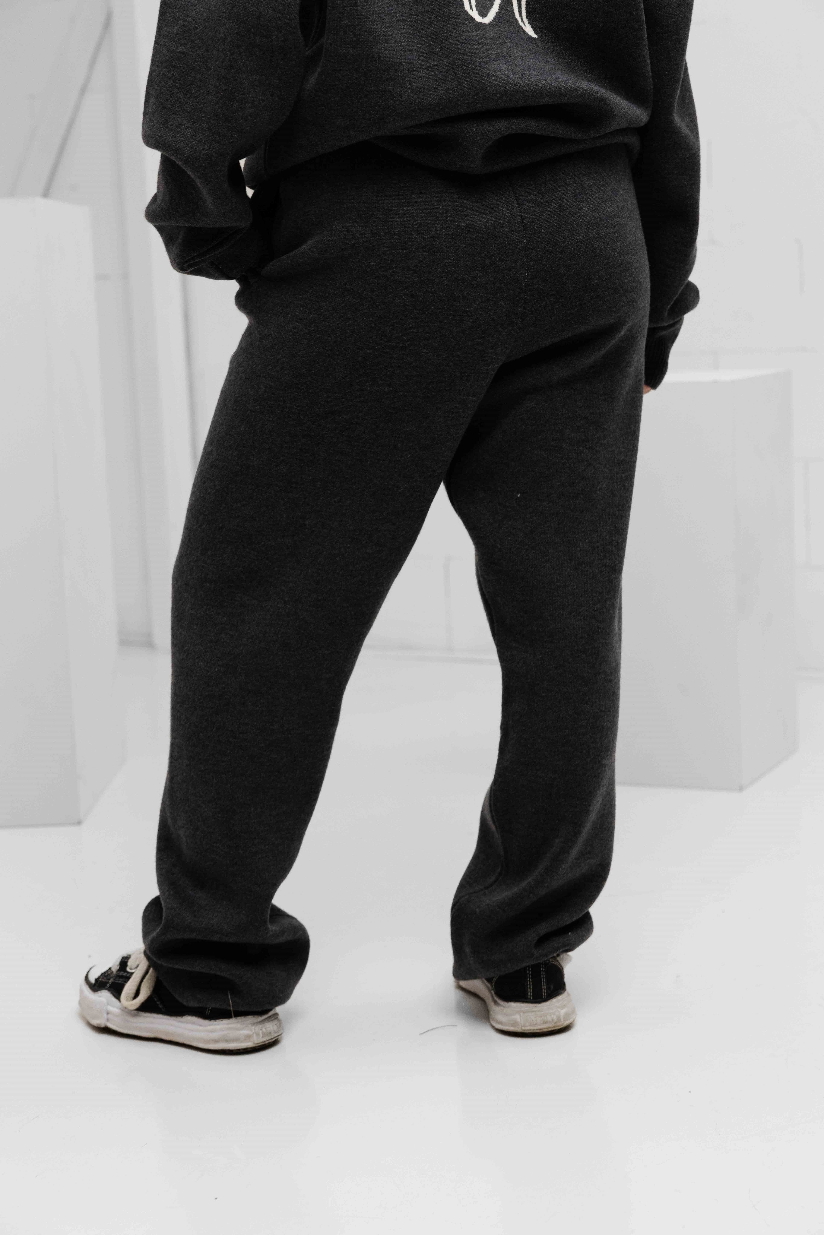 Knitted Trainingspak Dames Dark Grey