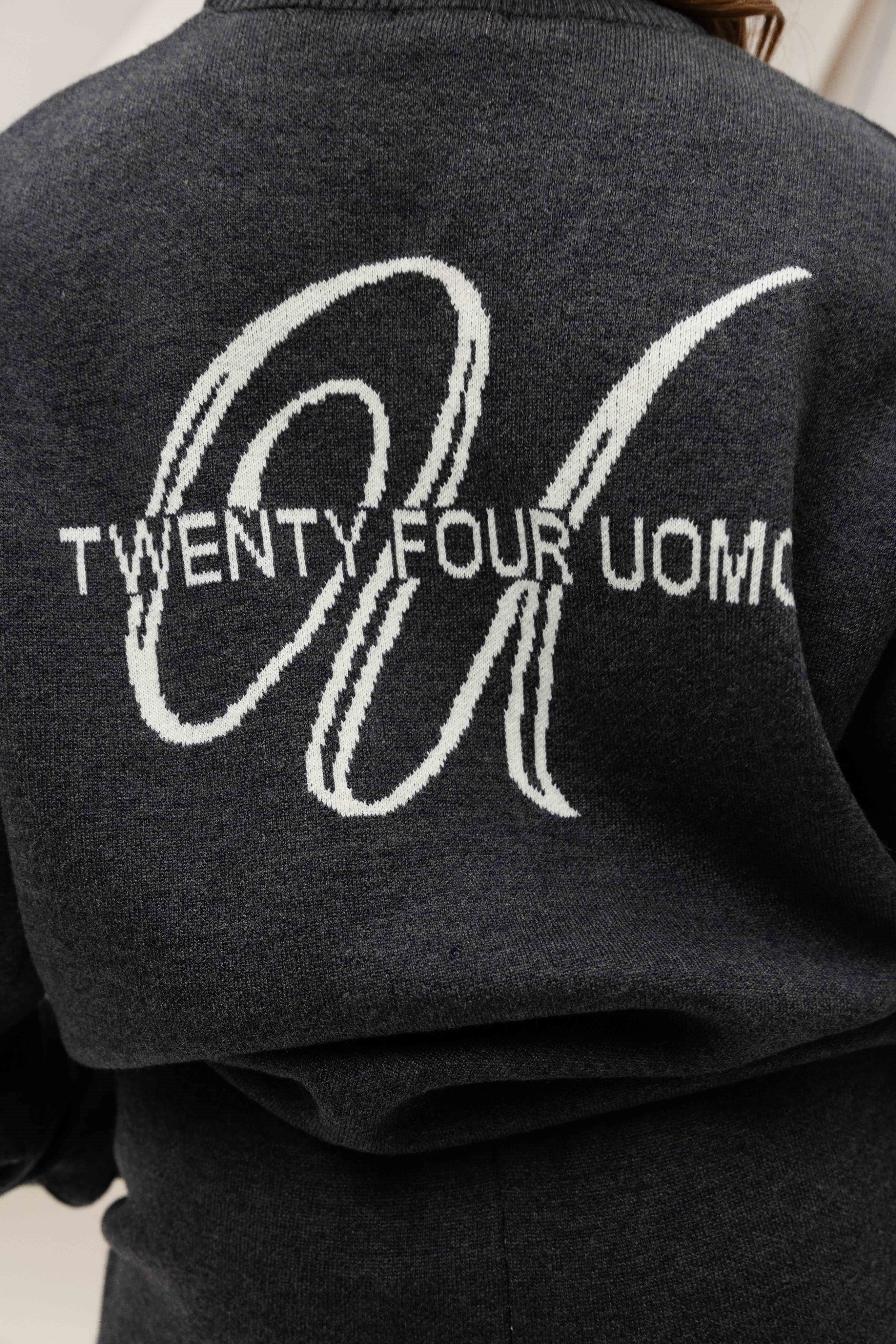 Knitted Trainingspak Dames Dark Grey