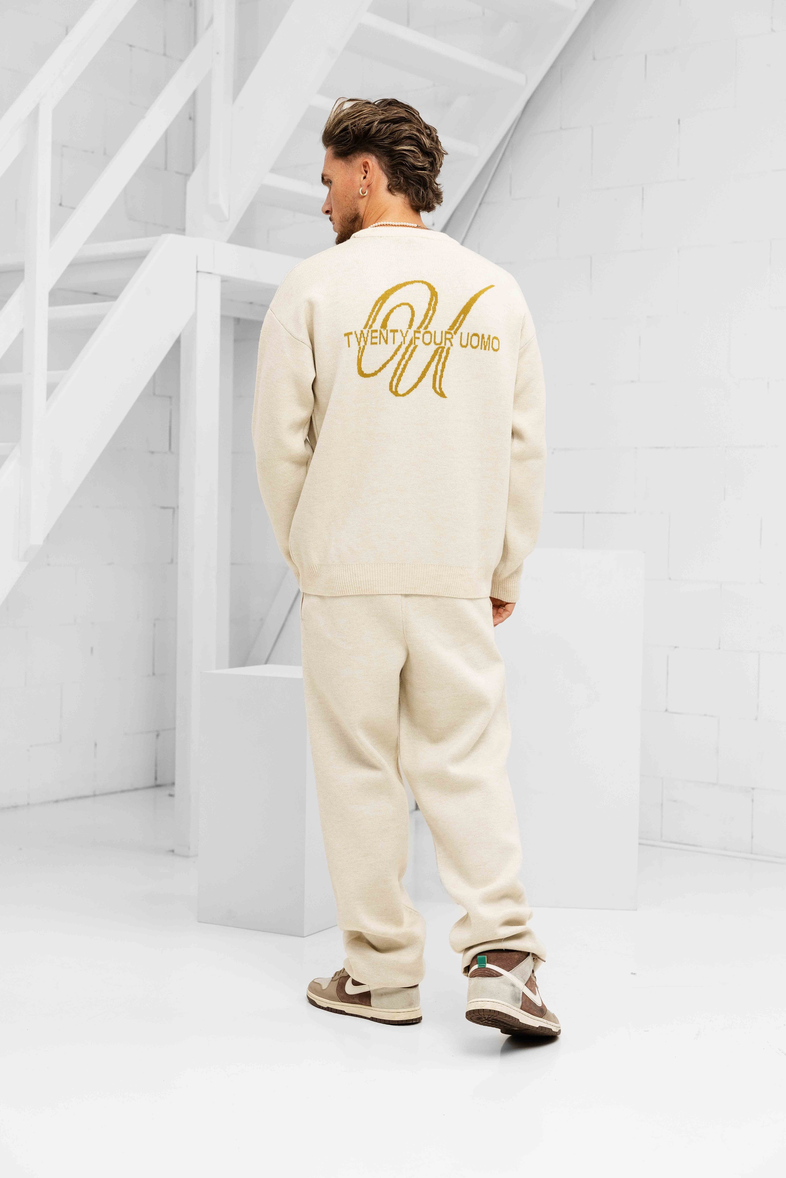 Knitted Trainingspak Heren Sand/Khaki