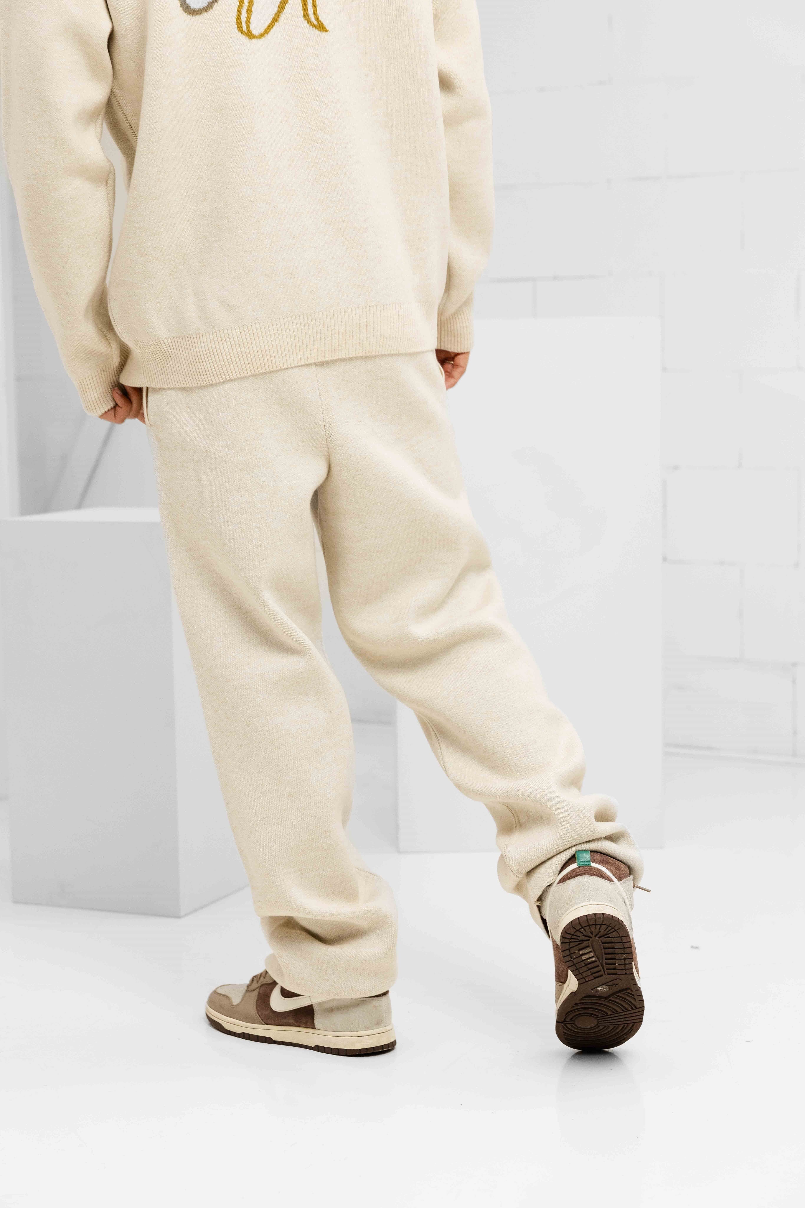 Knitted Trainingspak Heren Sand/Khaki